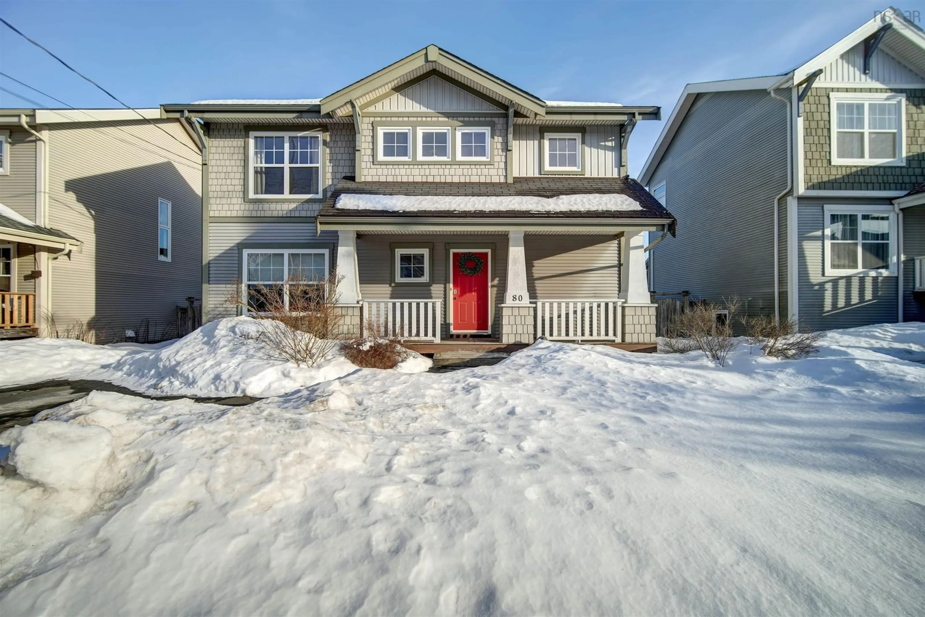 Home with vinyl exterior material, street for 80 Grindstone Dr, Halifax Nova Scotia B3R 0A6