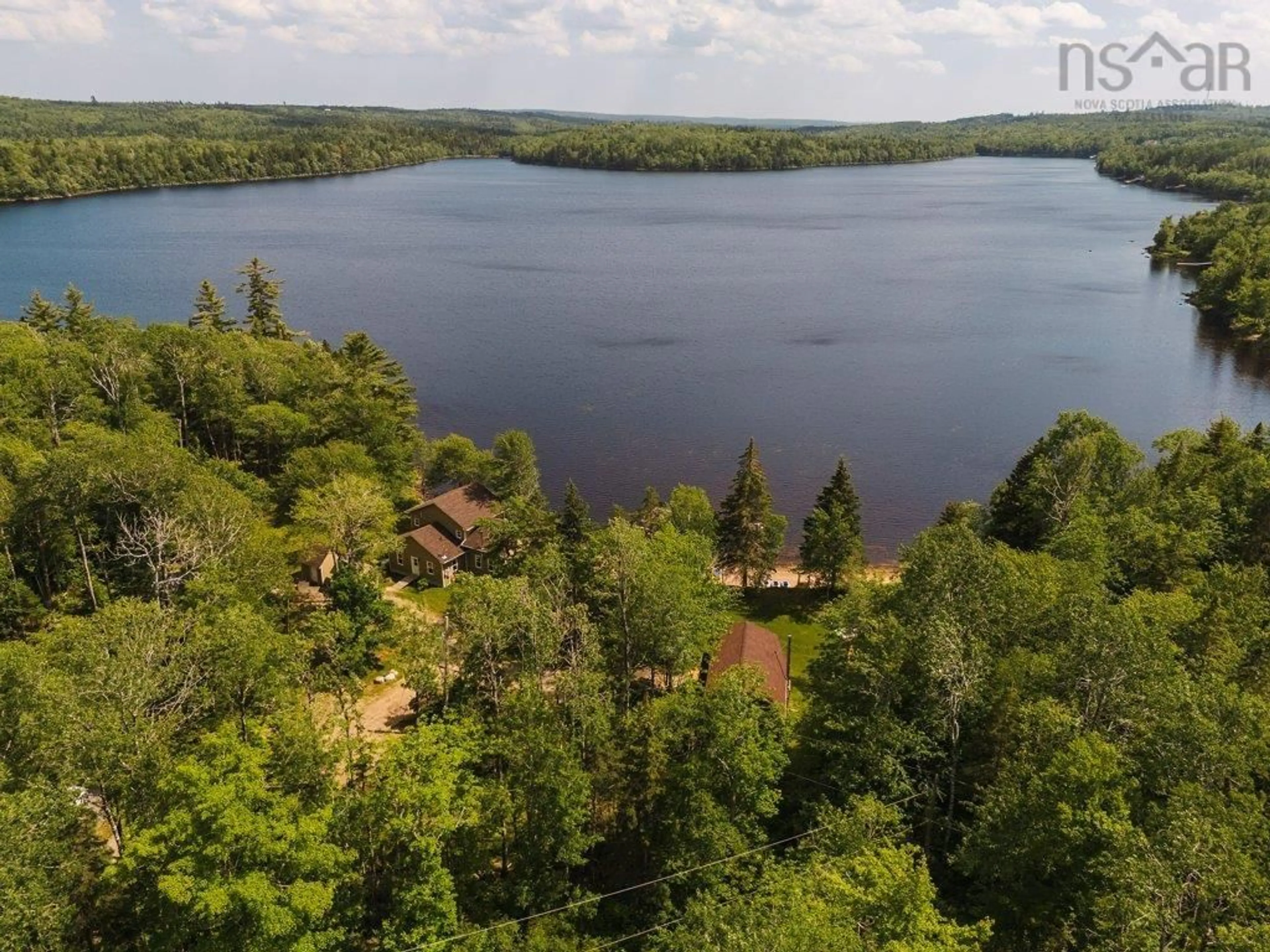 A pic from outside/outdoor area/front of a property/back of a property/a pic from drone, water/lake/river/ocean view for 170 & 166 Laura's Lane, Harriston Nova Scotia B0J 2M0