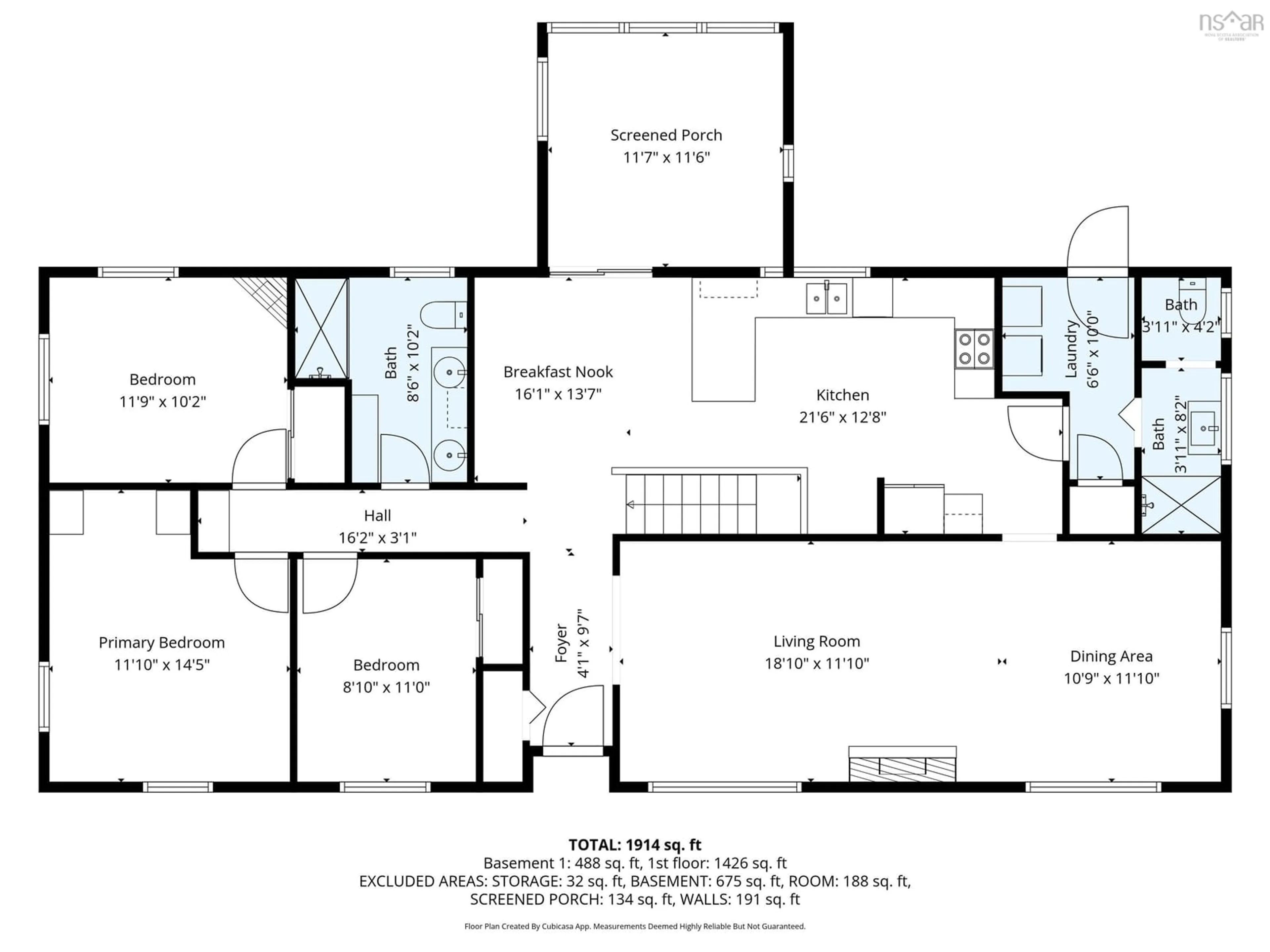 Floor plan for 209 Louise St, Pictou Nova Scotia B0K 1H0