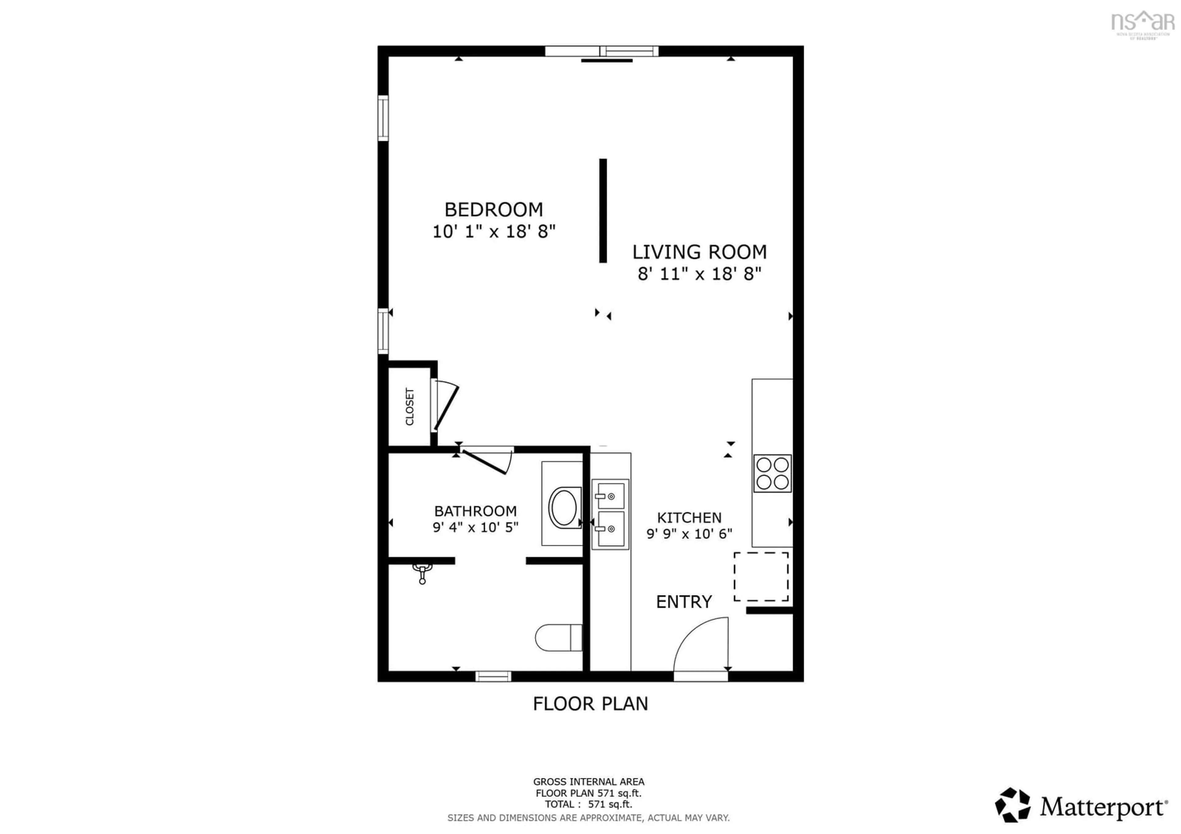 Floor plan for 17 Mckenna St, Bridgetown Nova Scotia B0S 1C0