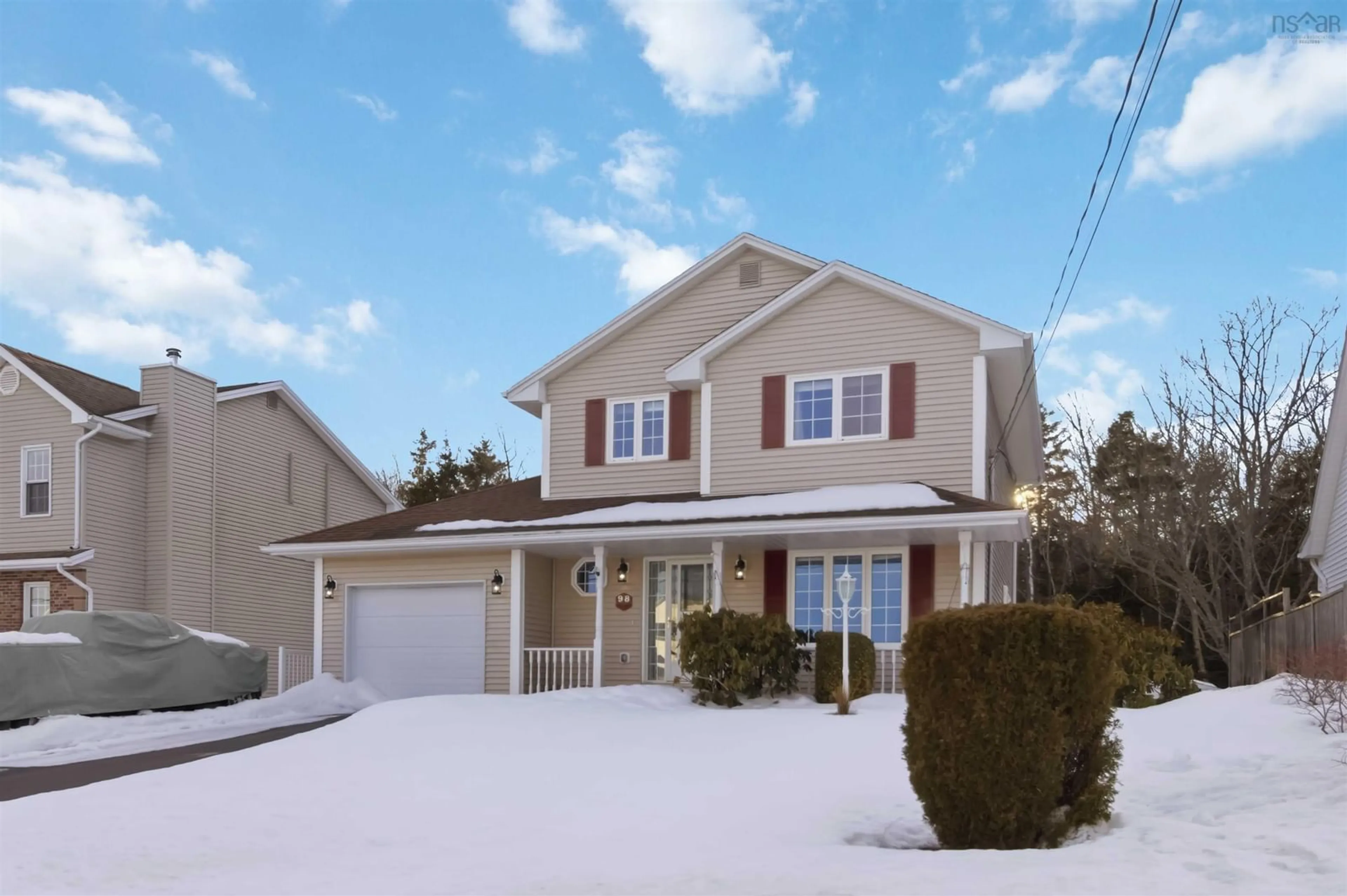 Home with vinyl exterior material, street for 98 Portland Estates Blvd West Blvd, Portland Hills Nova Scotia B2W 6E5