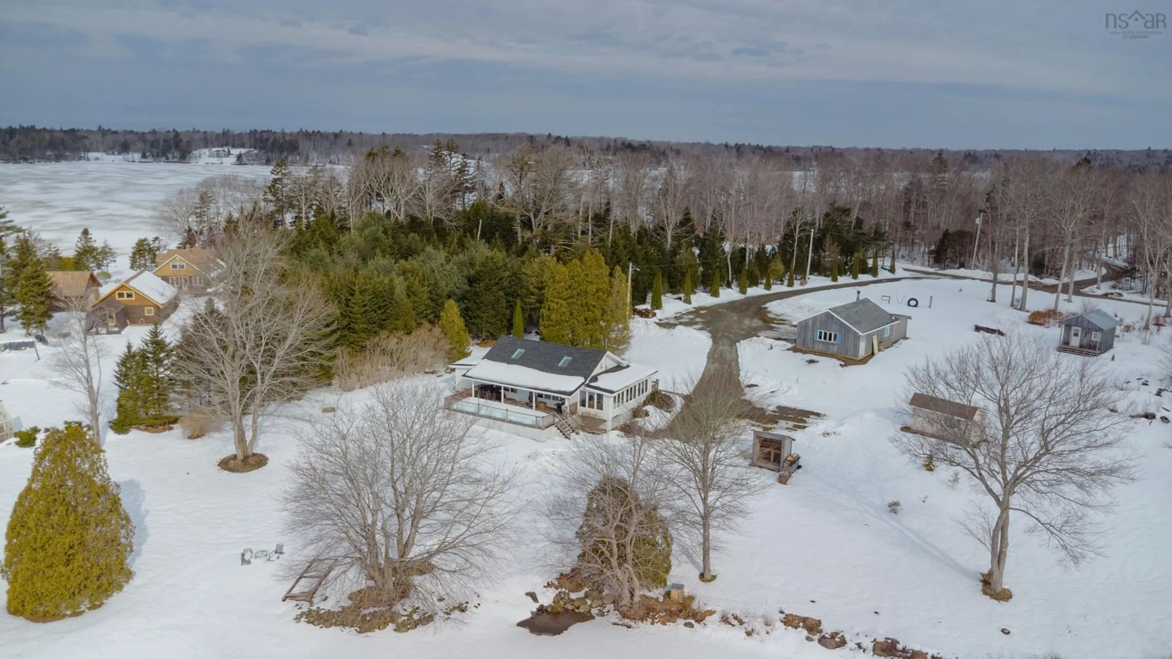 A pic from outside/outdoor area/front of a property/back of a property/a pic from drone, unknown for 267 Victor Lake Estates Rd, Church Point Nova Scotia B0W 1M0