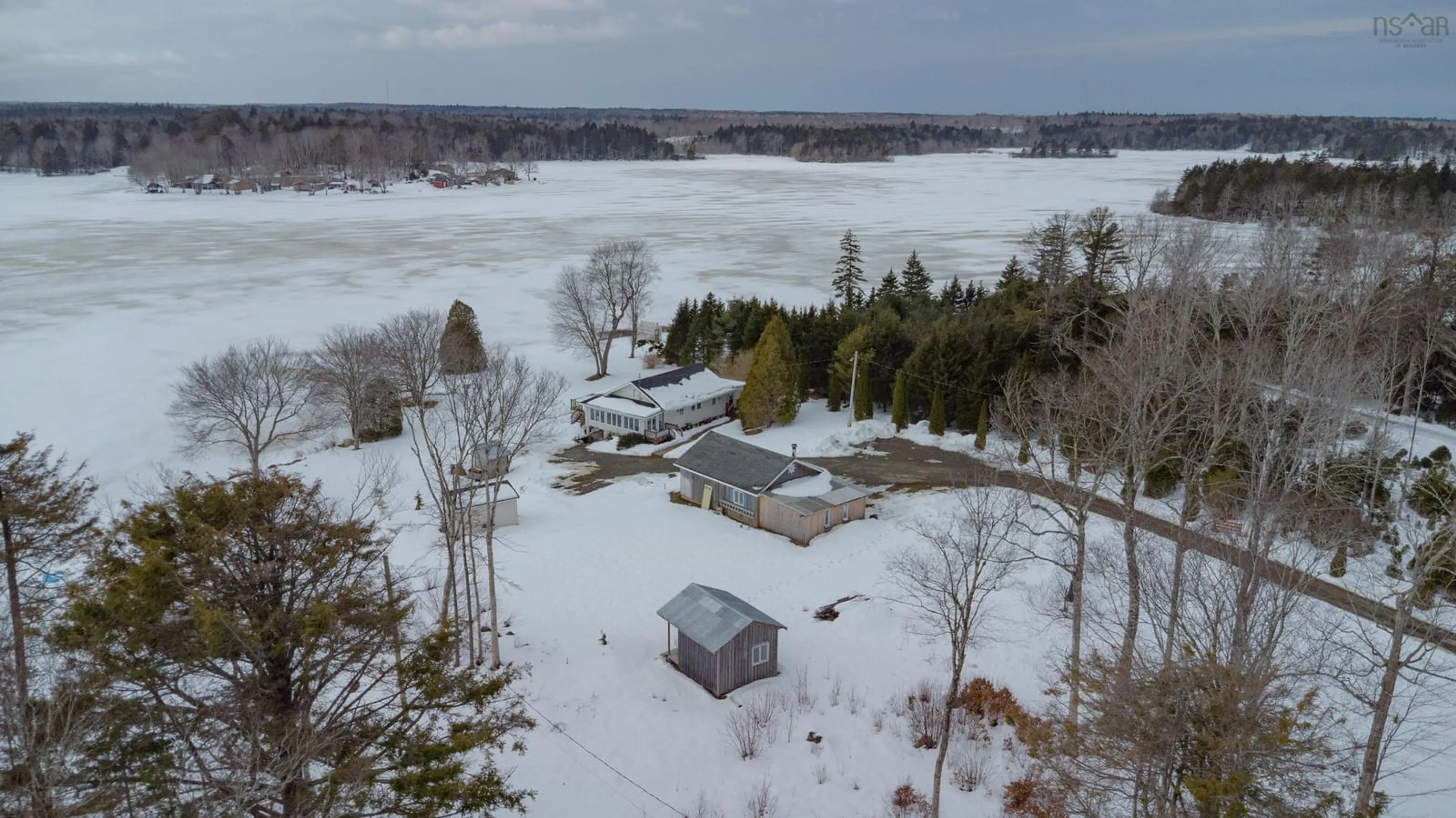 A pic from outside/outdoor area/front of a property/back of a property/a pic from drone, water/lake/river/ocean view for 267 Victor Lake Estates Rd, Church Point Nova Scotia B0W 1M0