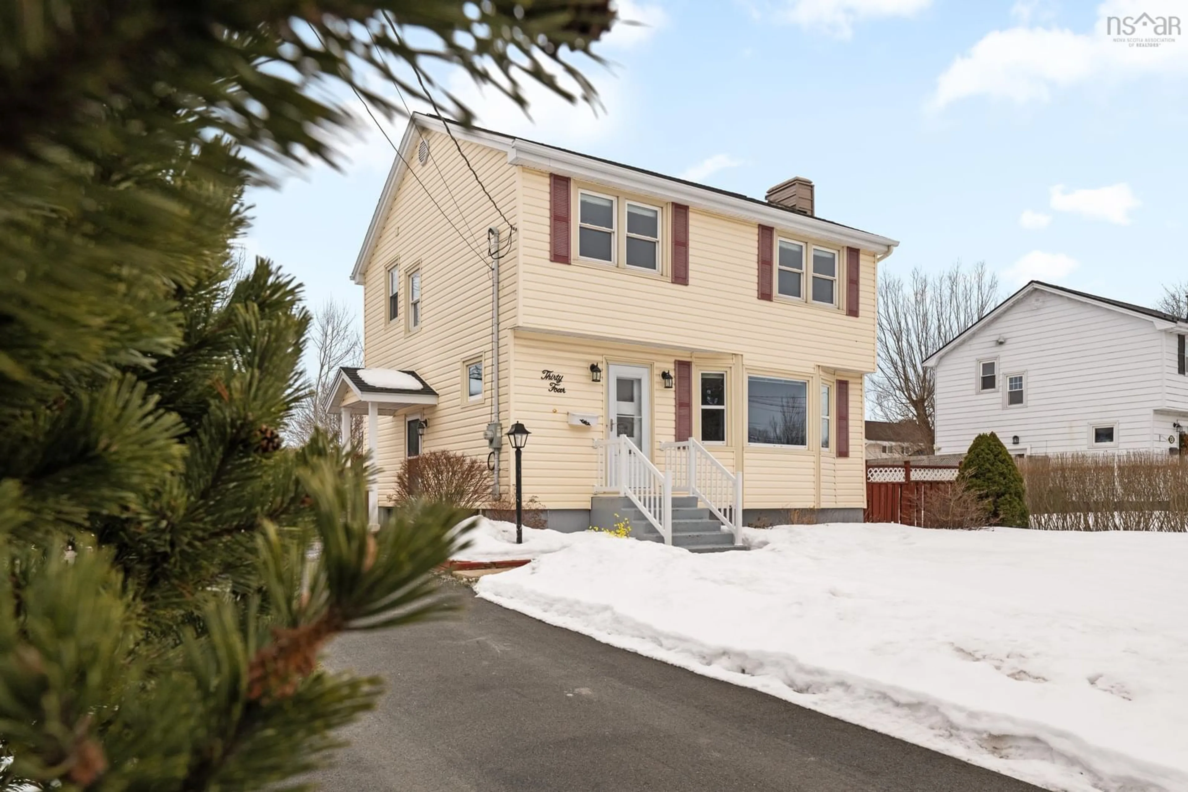 Home with vinyl exterior material, street for 34 Langley Ave, Dartmouth Nova Scotia B2W 2Y6