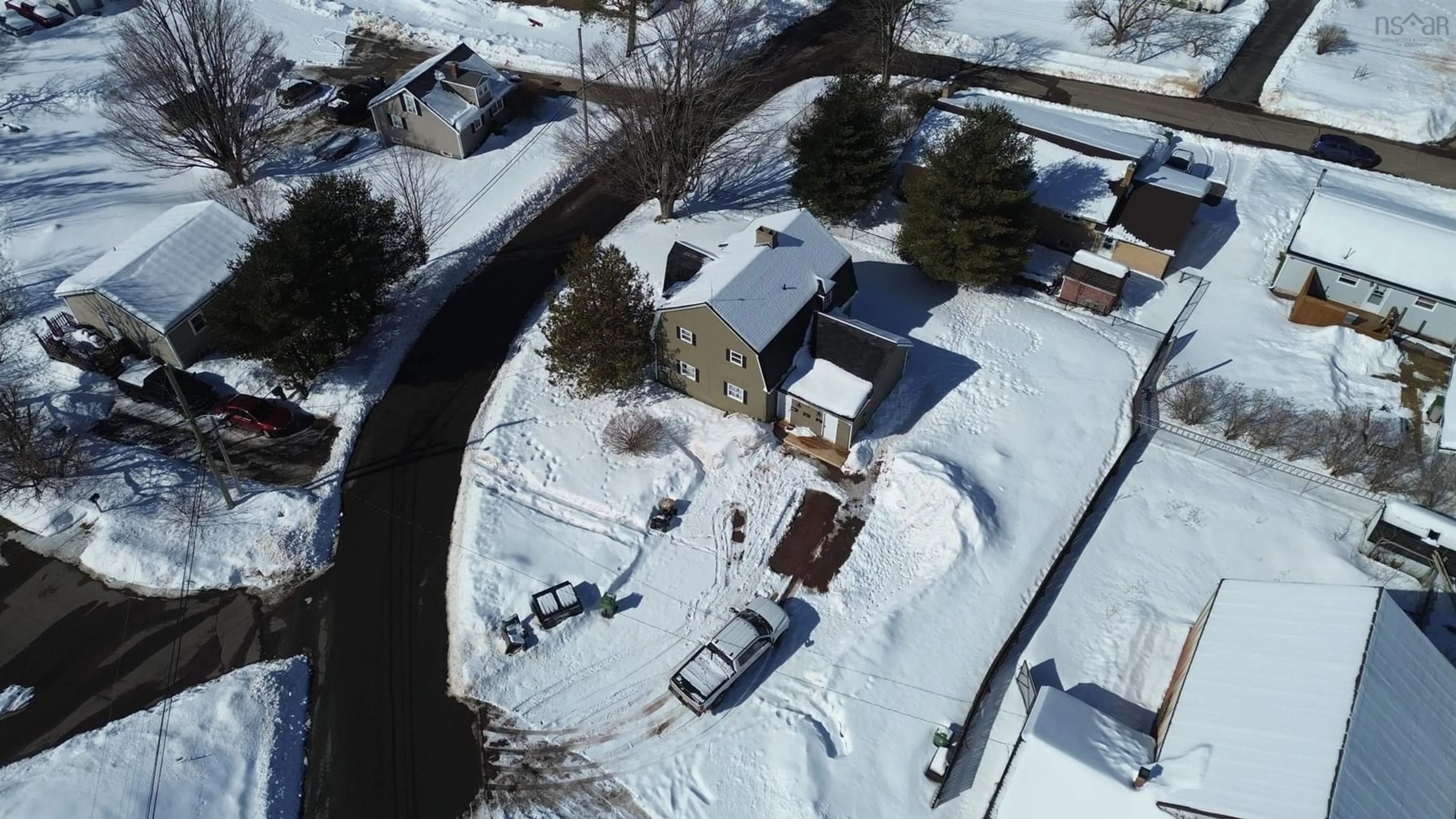 A pic from outside/outdoor area/front of a property/back of a property/a pic from drone, street for 38 Miller Rd, Salmon River Nova Scotia B2N 4Z1