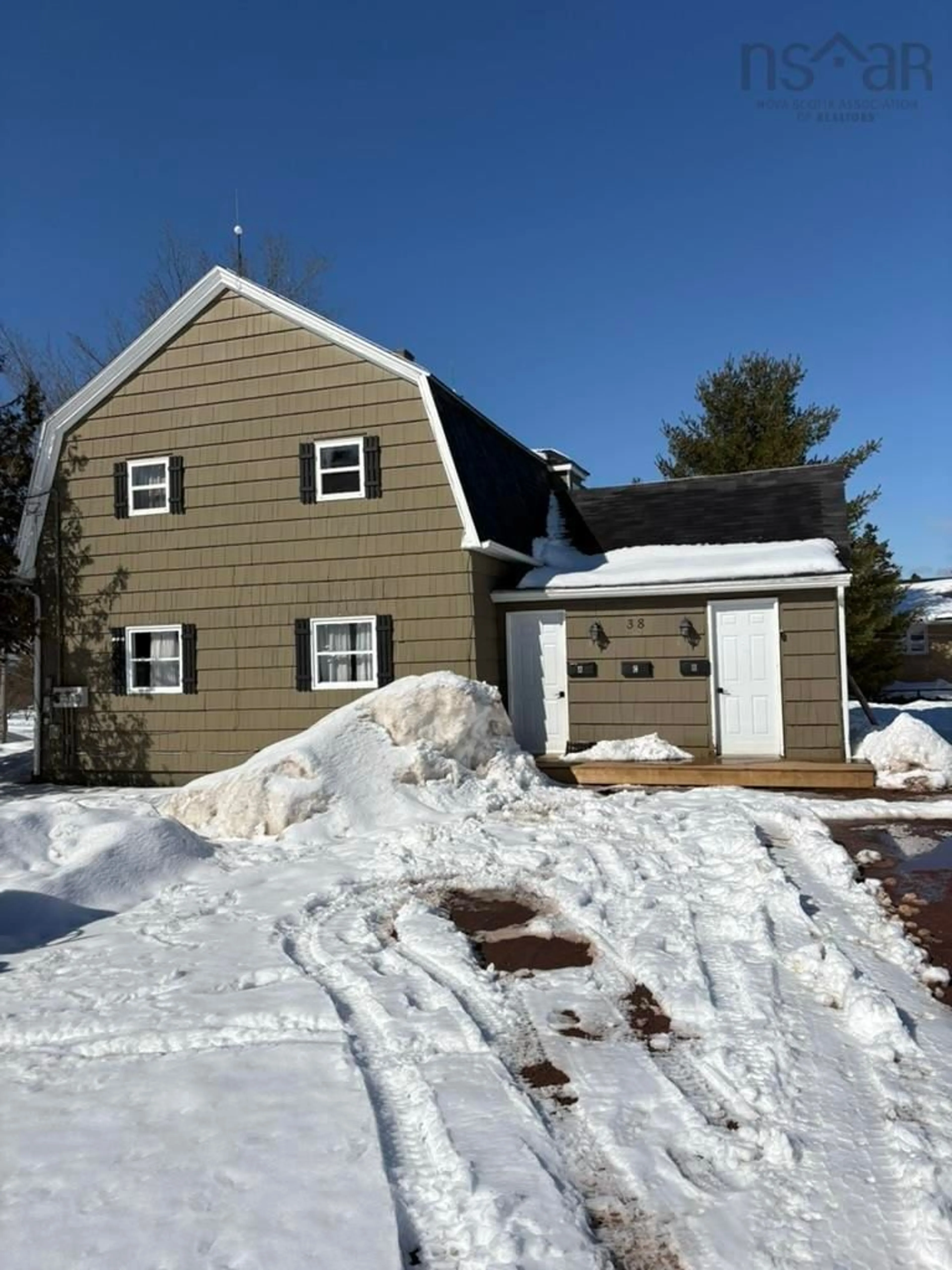 Home with vinyl exterior material, street for 38 Miller Rd, Salmon River Nova Scotia B2N 4Z1