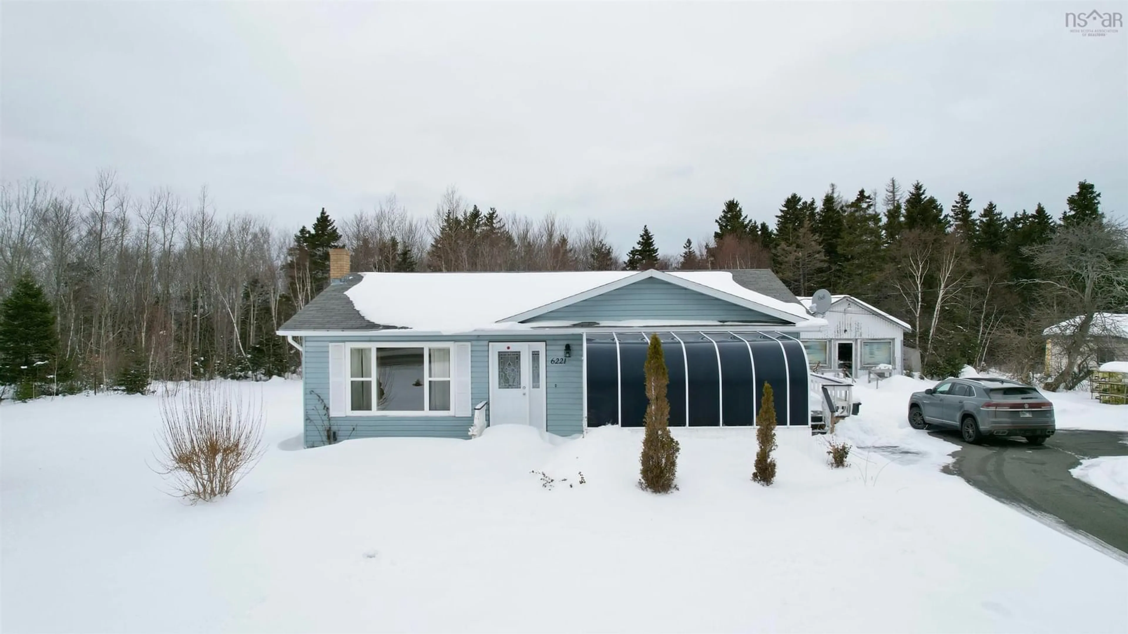 Home with vinyl exterior material, street for 6221 Seaside Dr, Gardiner Mines Nova Scotia B1H 5K4