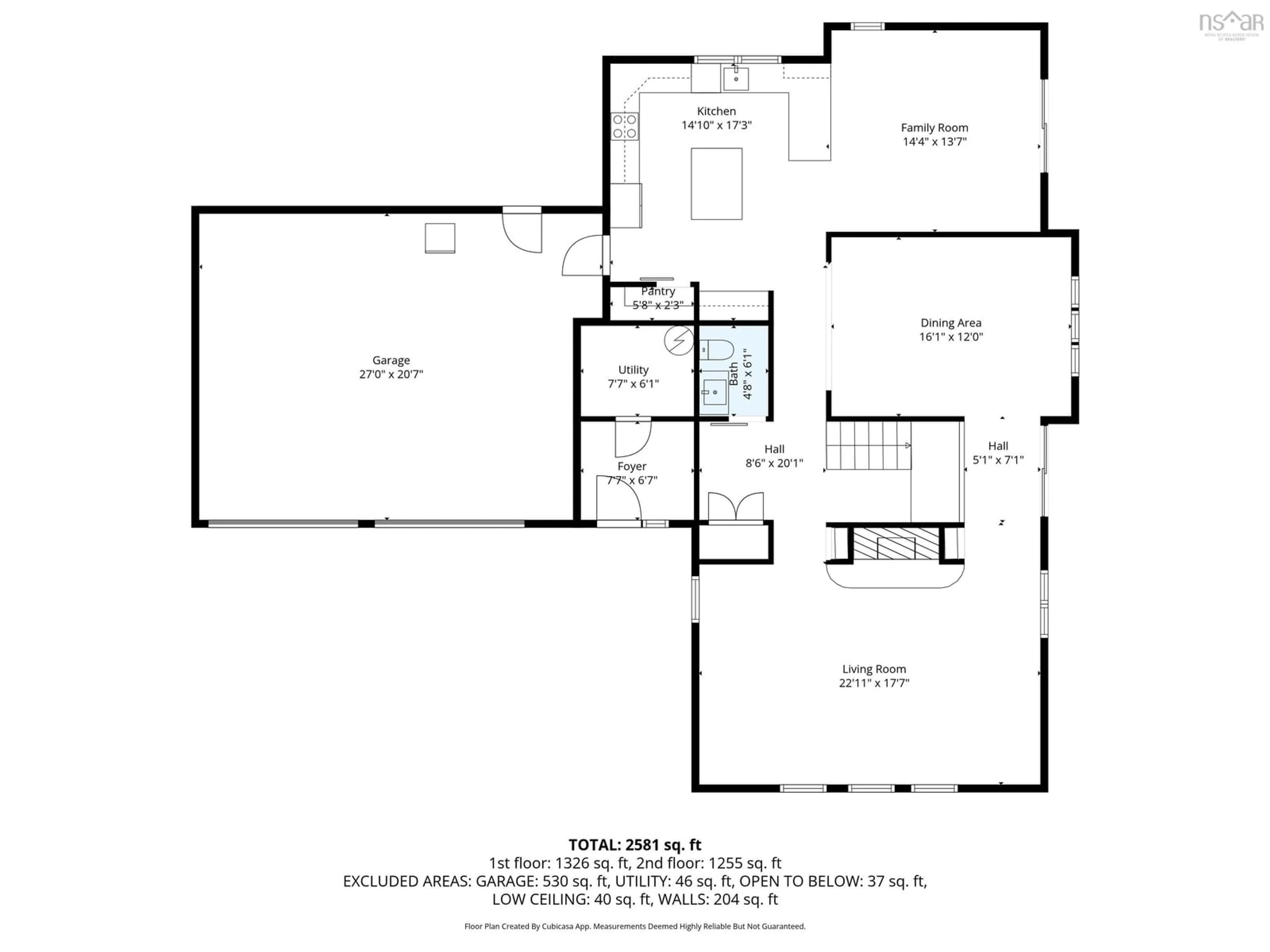Floor plan for 52 Reade St, Pictou Nova Scotia B0K 1H0