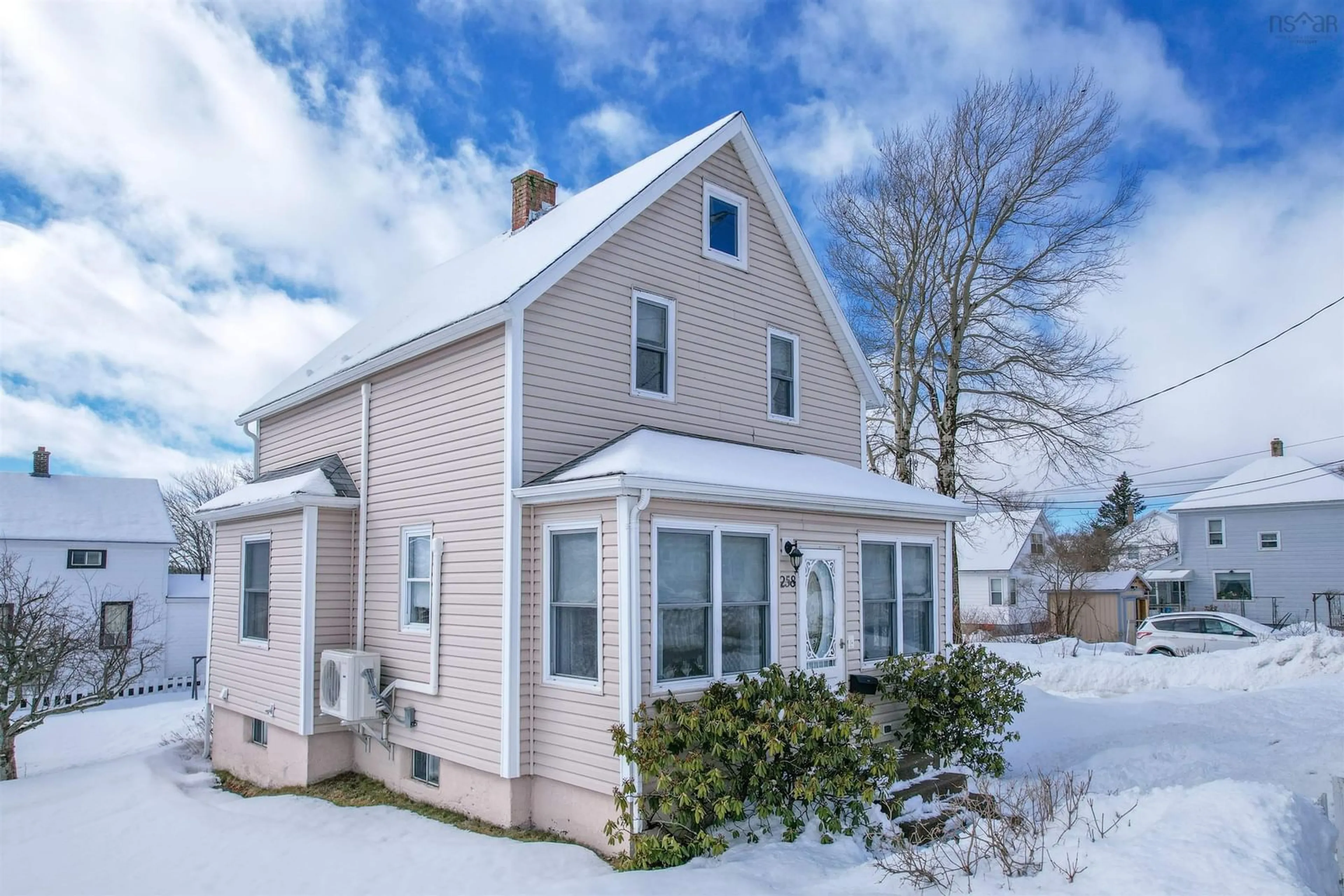 Home with vinyl exterior material, street for 258 Terrace St, Sydney Nova Scotia B1P 2M2