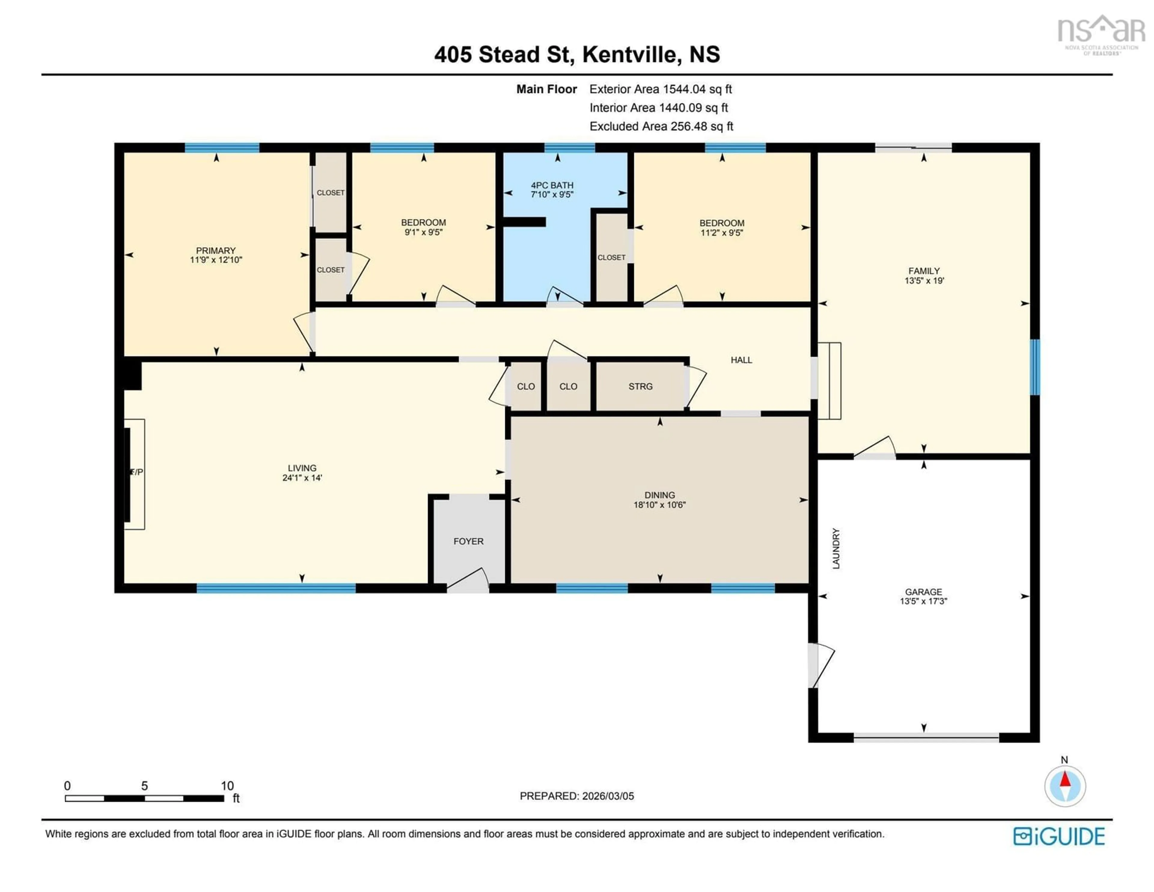 Floor plan for 405 Stead St, North Kentville Nova Scotia B4N 2Y4
