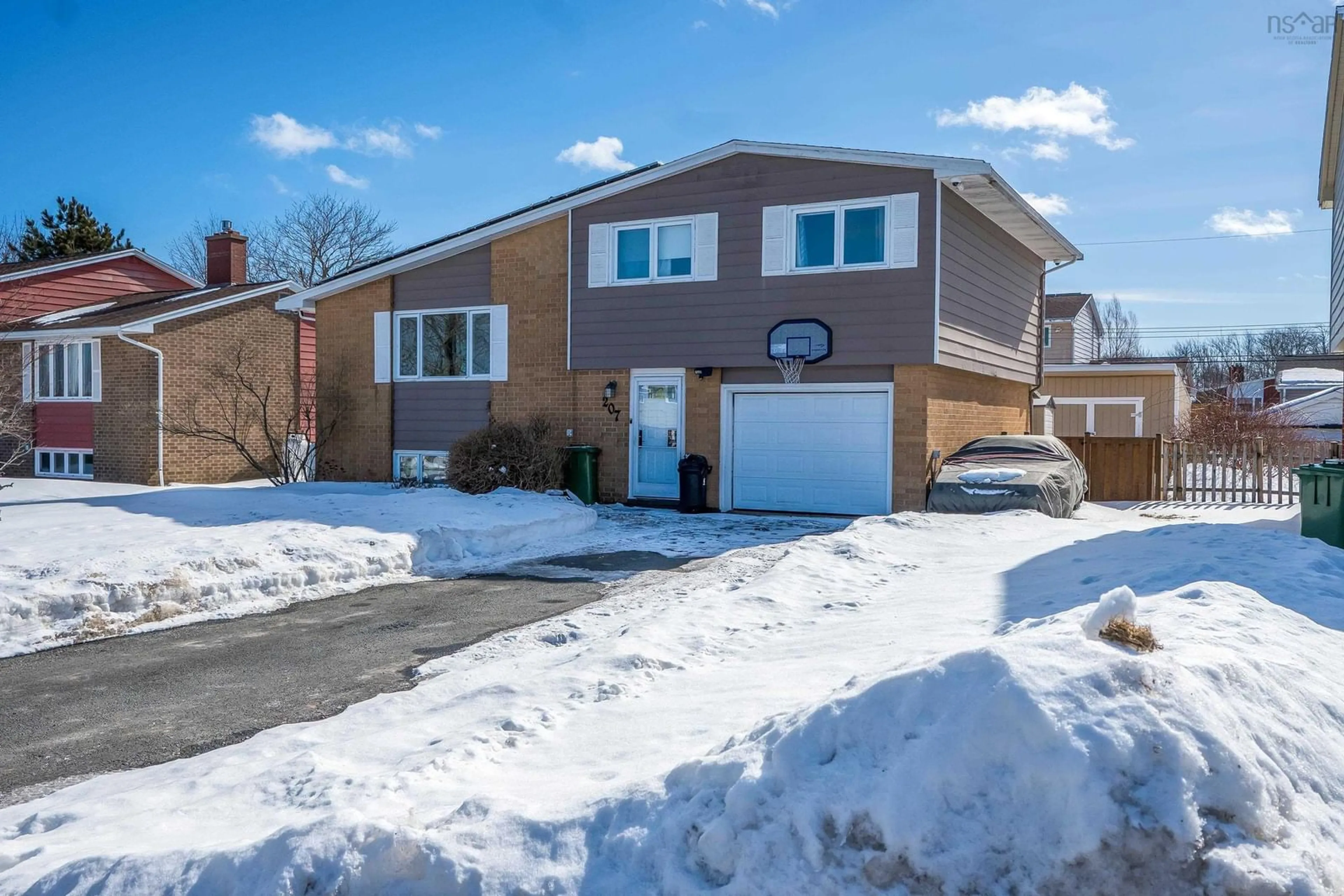 Home with brick exterior material, street for 207 Colby Dr, Dartmouth Nova Scotia B2V 1K2