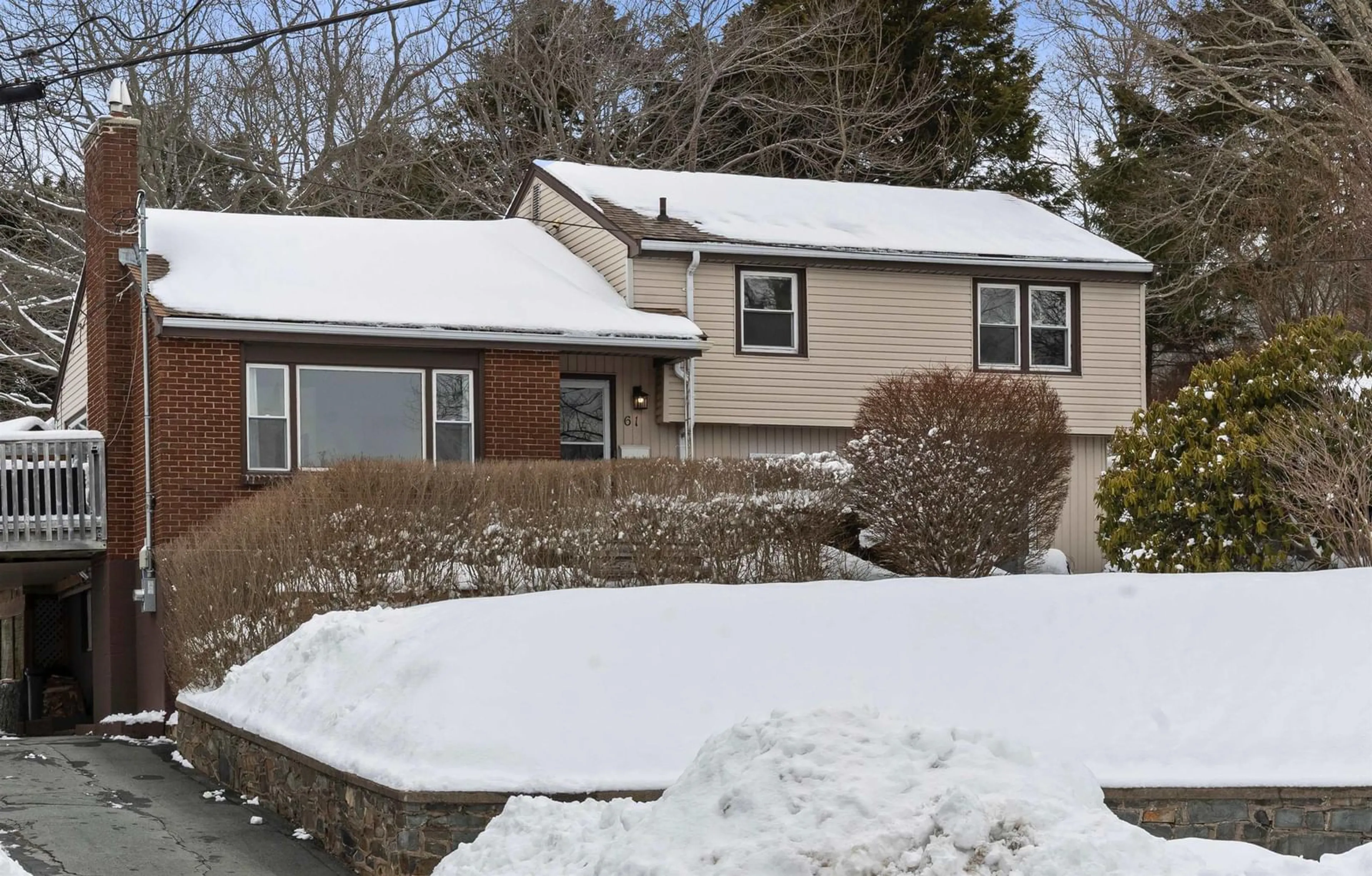 Home with vinyl exterior material, street for 61 Helene Ave, Woodlawn Nova Scotia B2X 1G5