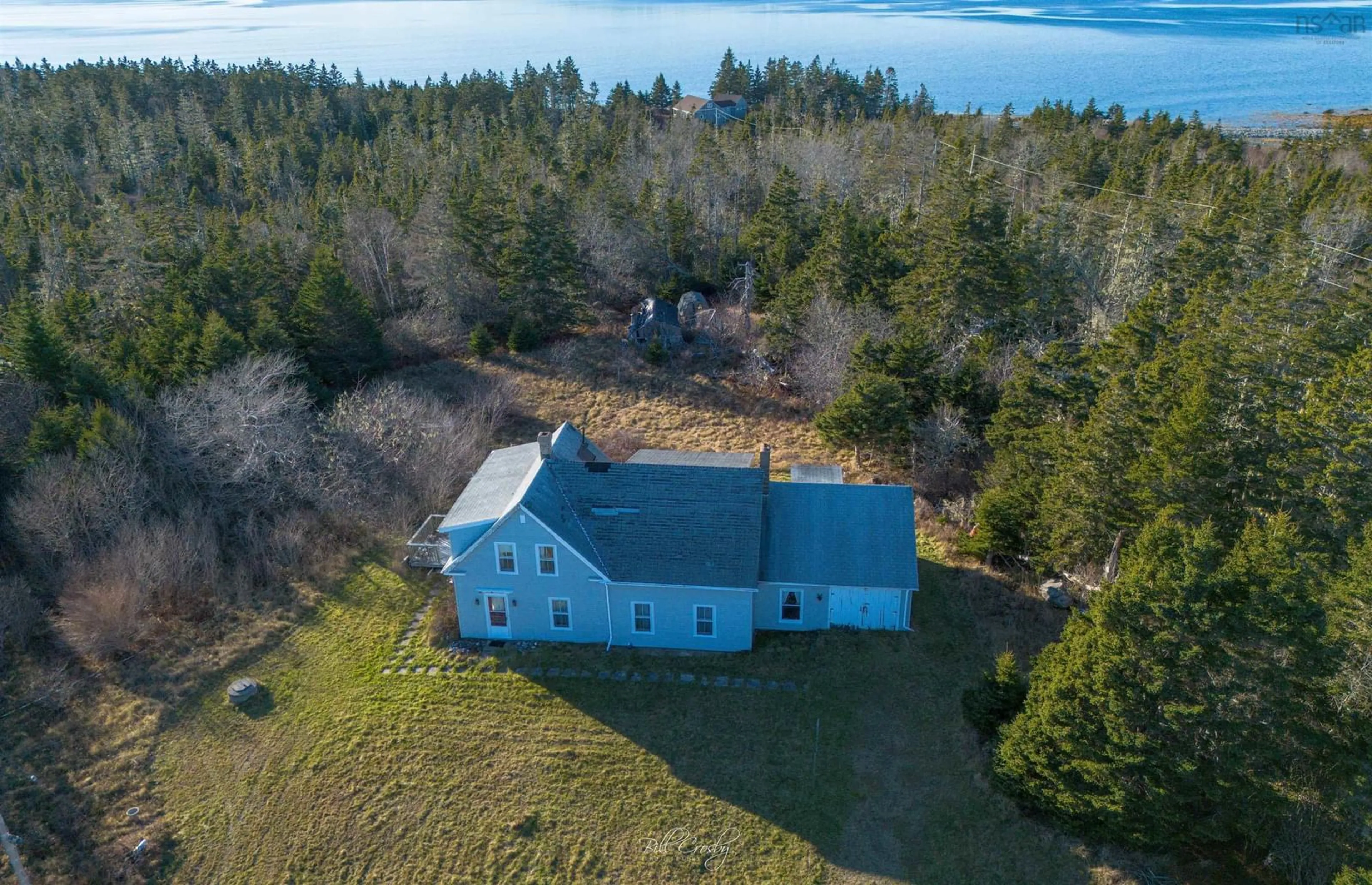 A pic from outside/outdoor area/front of a property/back of a property/a pic from drone, water/lake/river/ocean view for 647 East Green Harbour, East Green Harbour Nova Scotia B0T 1L0