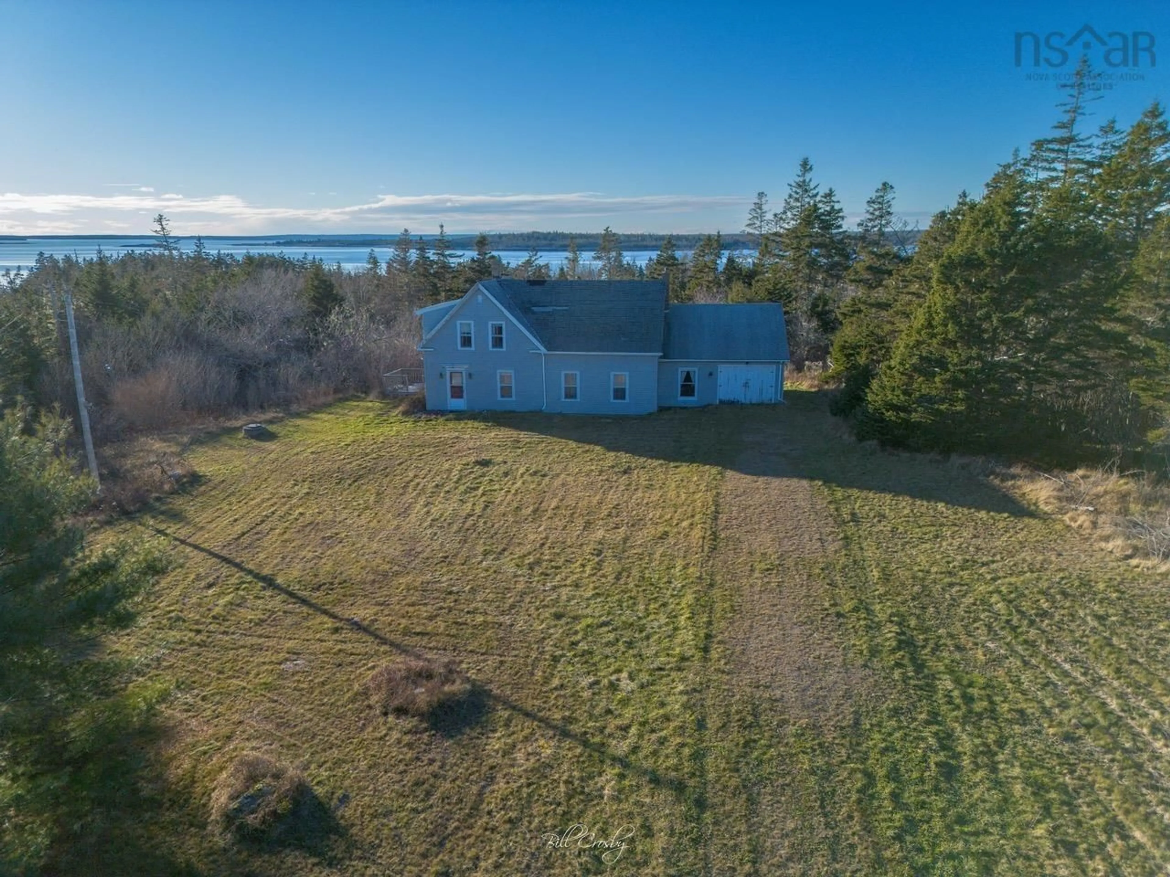 A pic from outside/outdoor area/front of a property/back of a property/a pic from drone, water/lake/river/ocean view for 647 East Green Harbour, East Green Harbour Nova Scotia B0T 1L0