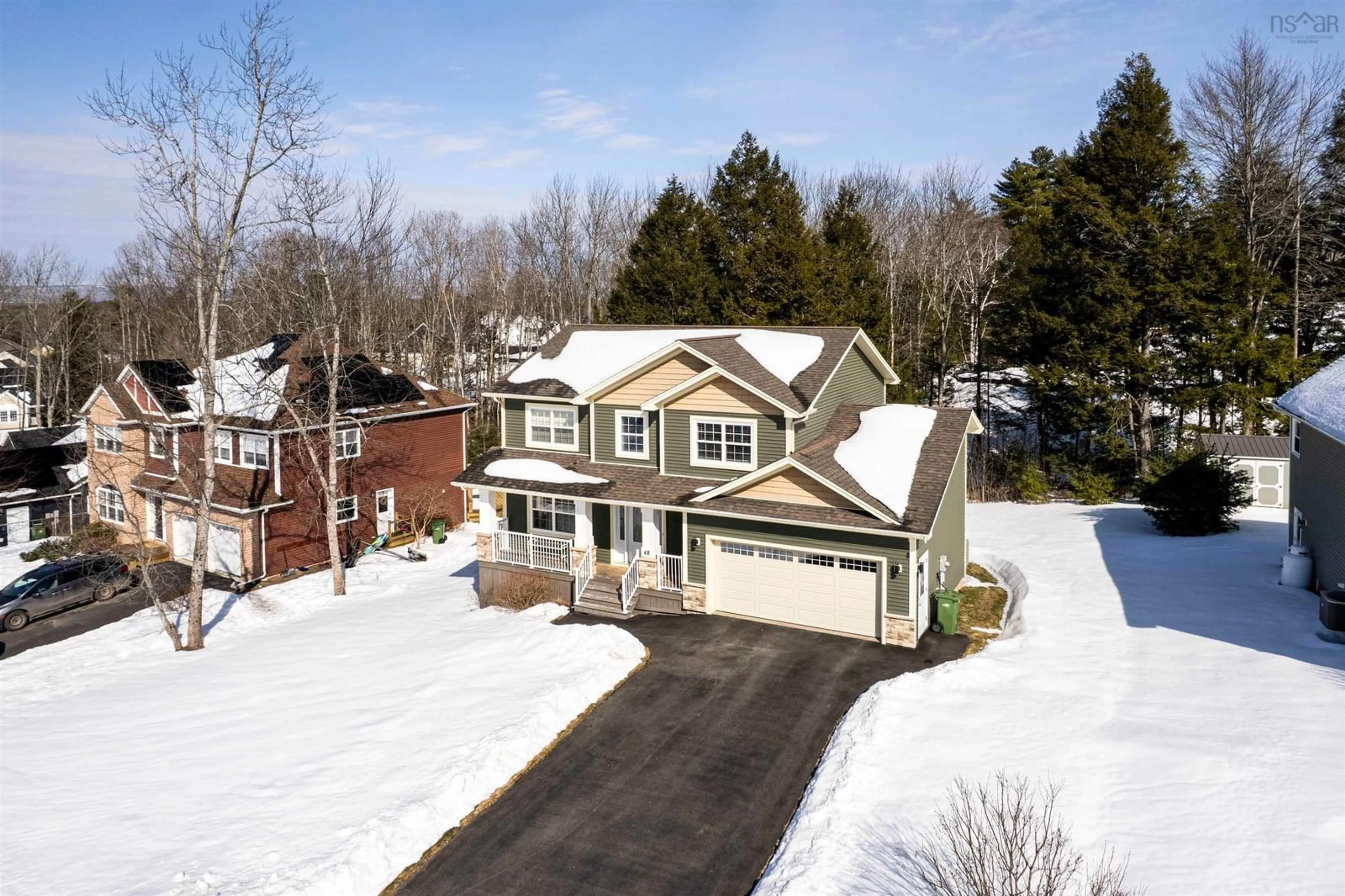 A pic from outside/outdoor area/front of a property/back of a property/a pic from drone, street for 48 Acadia Dr, Kentville Nova Scotia B4N 5E1