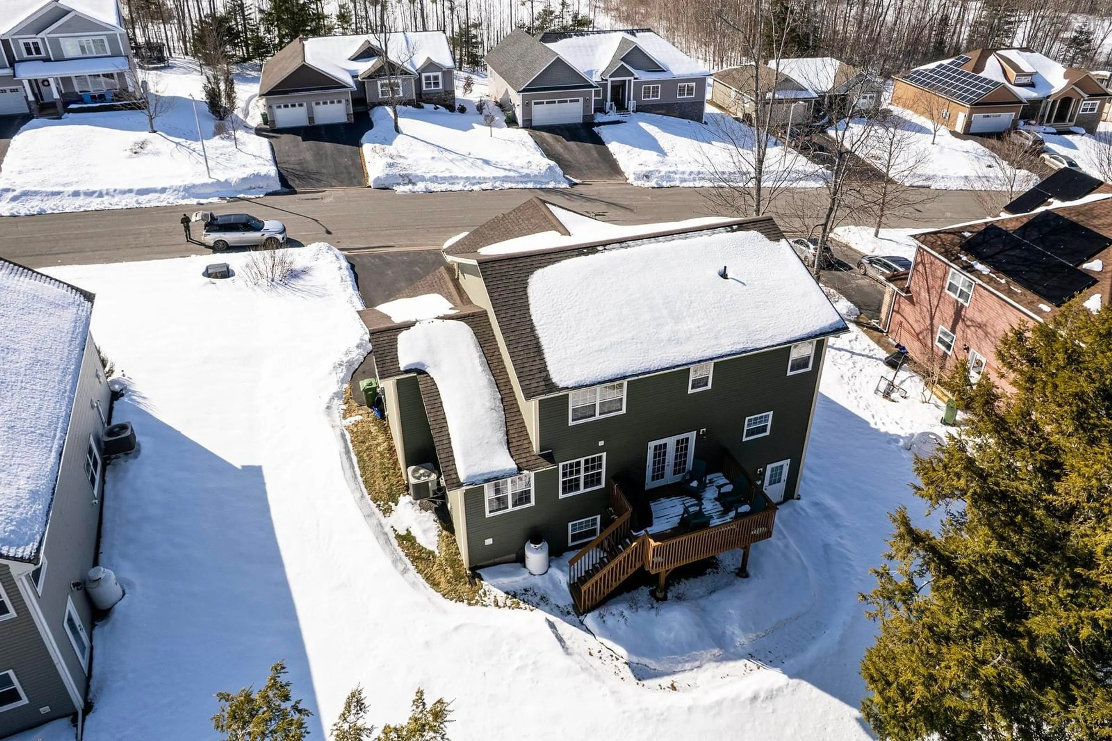 A pic from outside/outdoor area/front of a property/back of a property/a pic from drone, street for 48 Acadia Dr, Kentville Nova Scotia B4N 5E1
