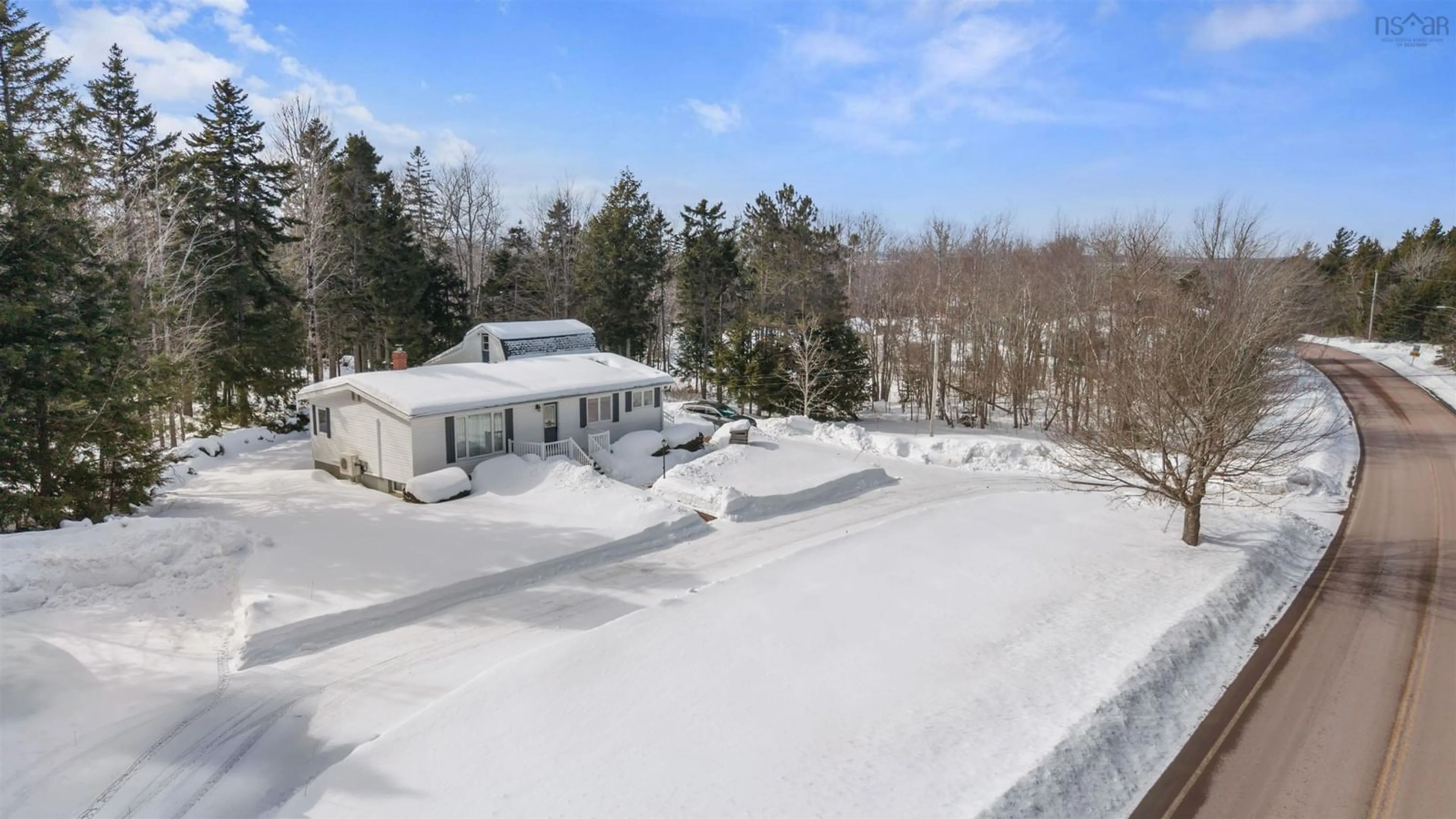 A pic from outside/outdoor area/front of a property/back of a property/a pic from drone, mountain view for 9393 Sherbrooke Rd, Greenwood Nova Scotia B0K 1W0