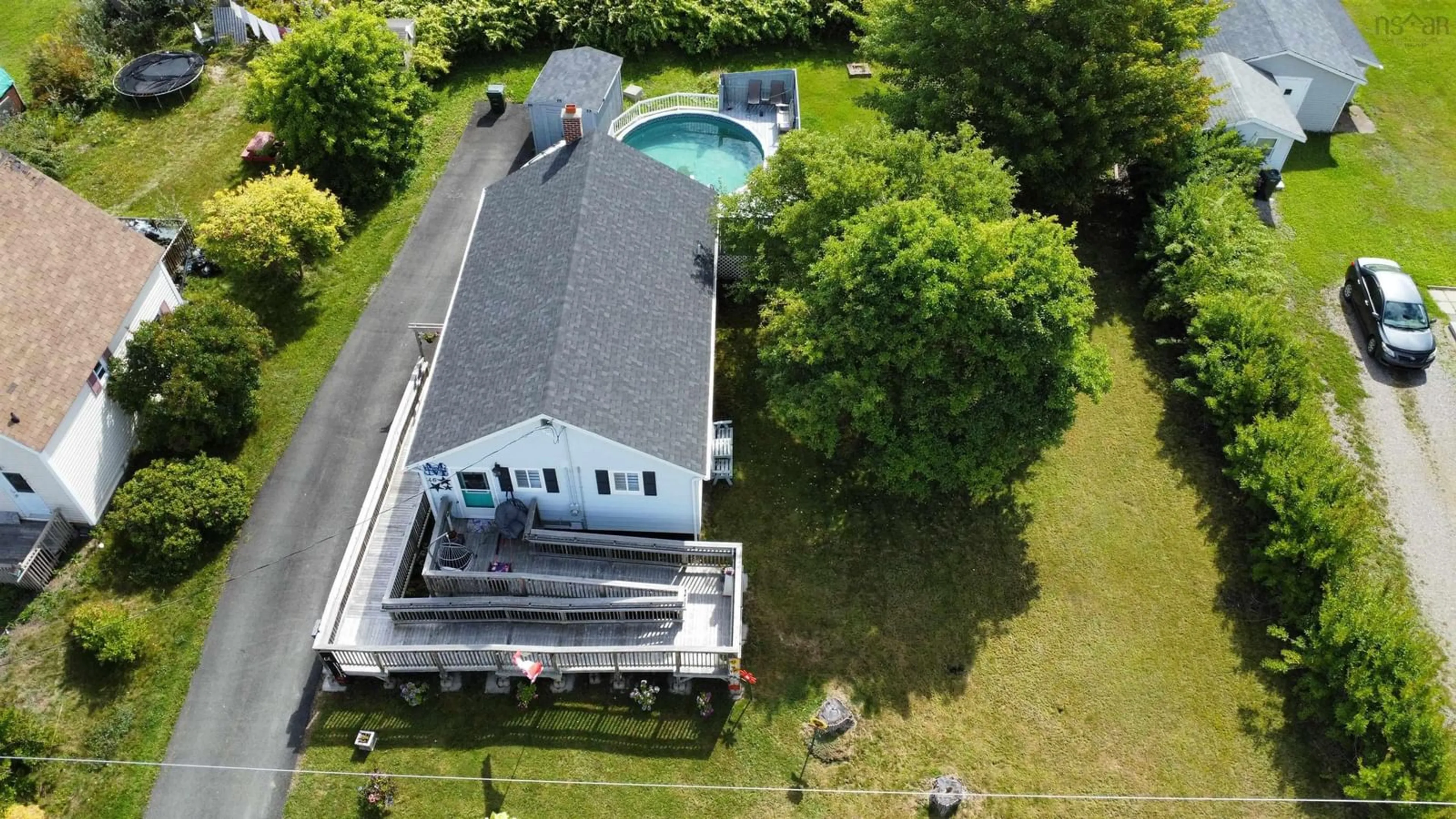 A pic from outside/outdoor area/front of a property/back of a property/a pic from drone, water/lake/river/ocean view for 46 Quarry Rd, Glace Bay Nova Scotia B1A 1G1