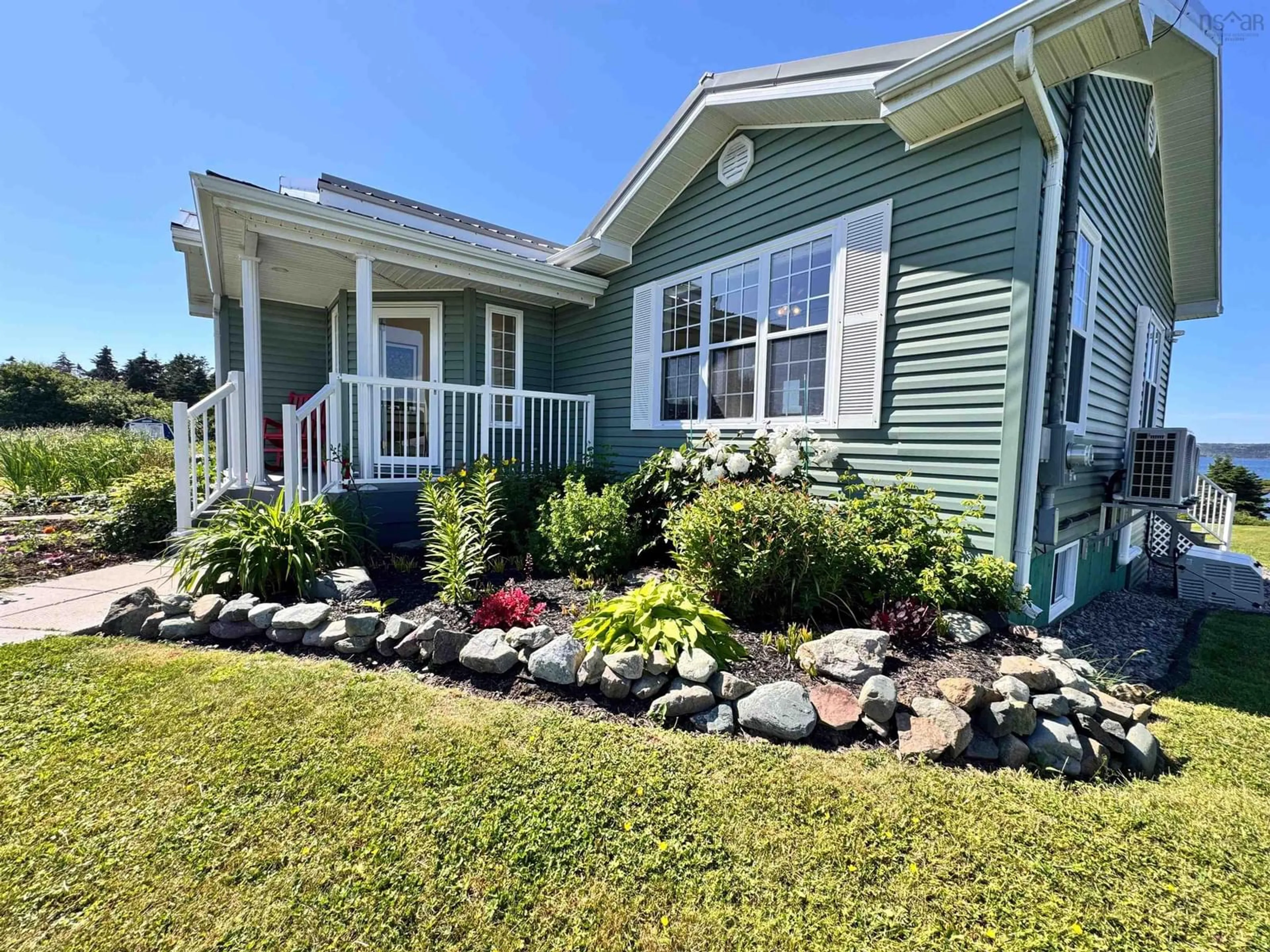 Home with vinyl exterior material, water/lake/river/ocean view for 48 Seaview Dr, Gabarus Nova Scotia B1K 3T4
