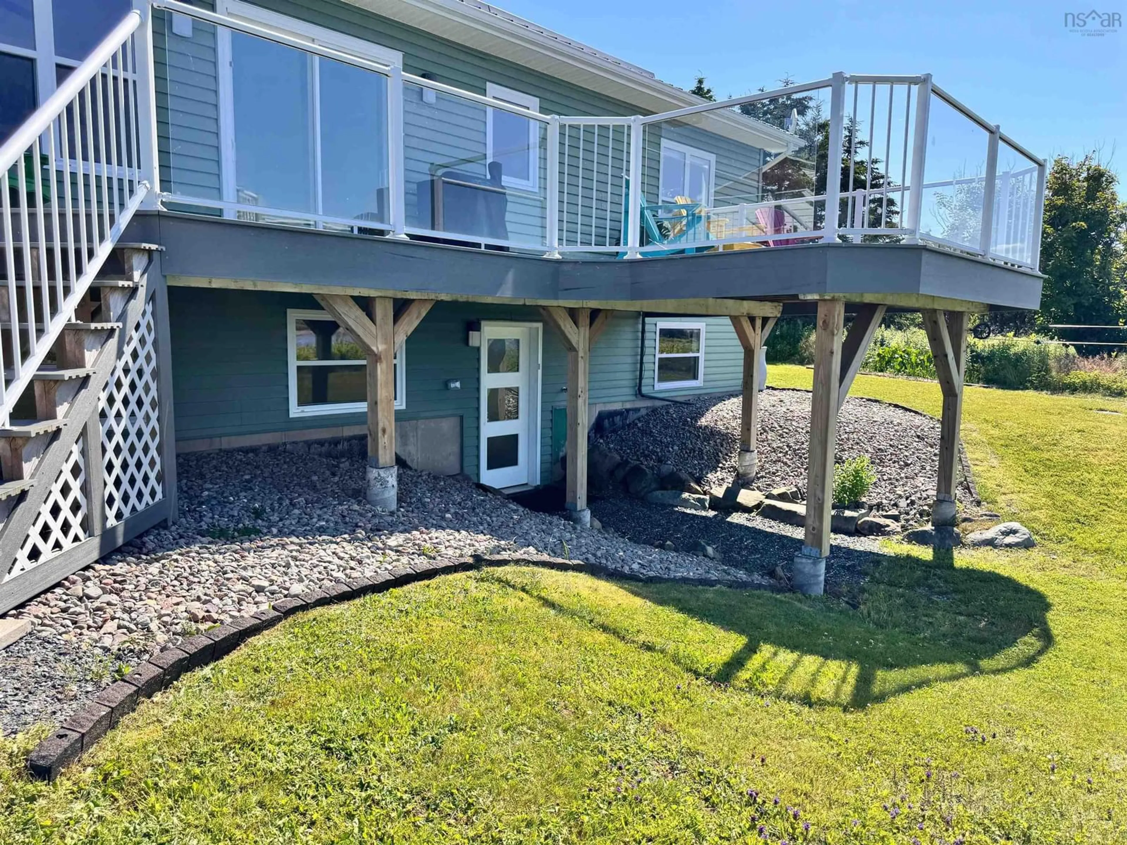 A pic from outside/outdoor area/front of a property/back of a property/a pic from drone, water/lake/river/ocean view for 48 Seaview Dr, Gabarus Nova Scotia B1K 3T4