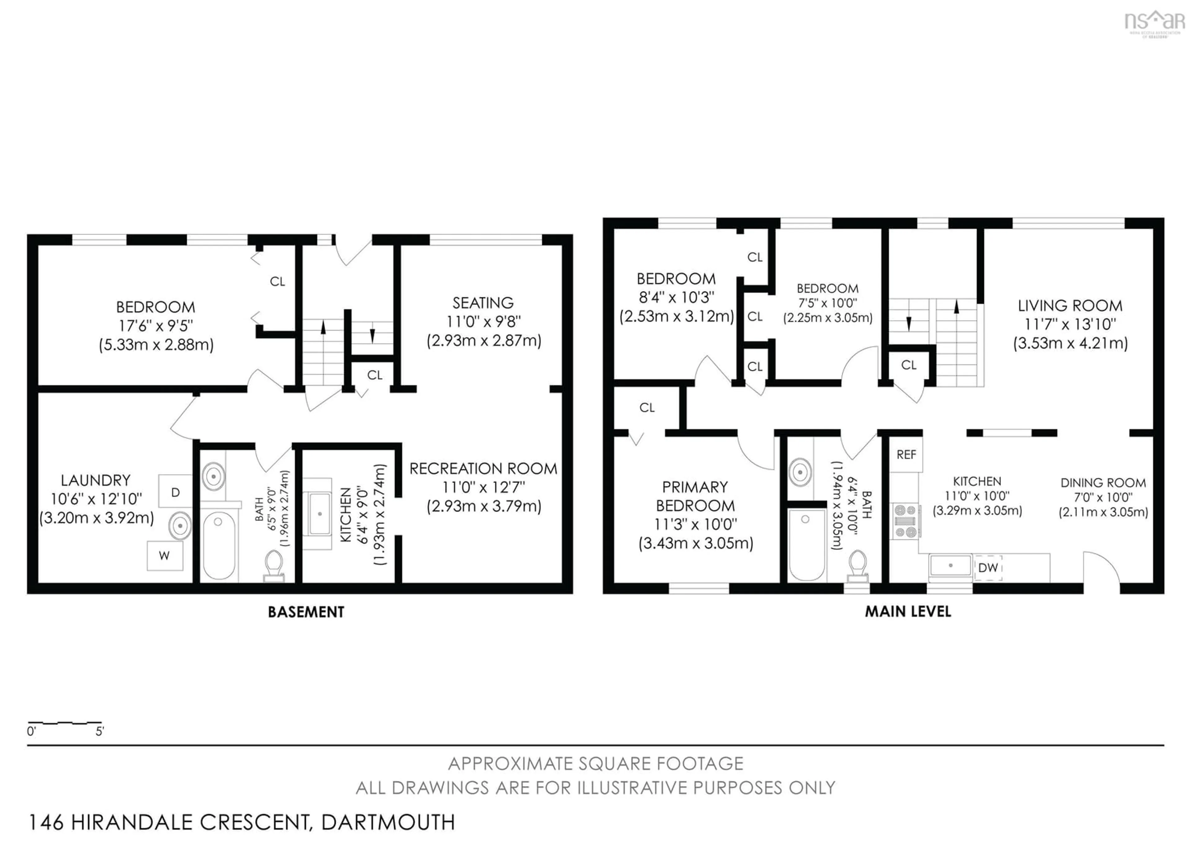 Floor plan for 146 Hirandale Cres, Cole Harbour Nova Scotia B2W 6H3
