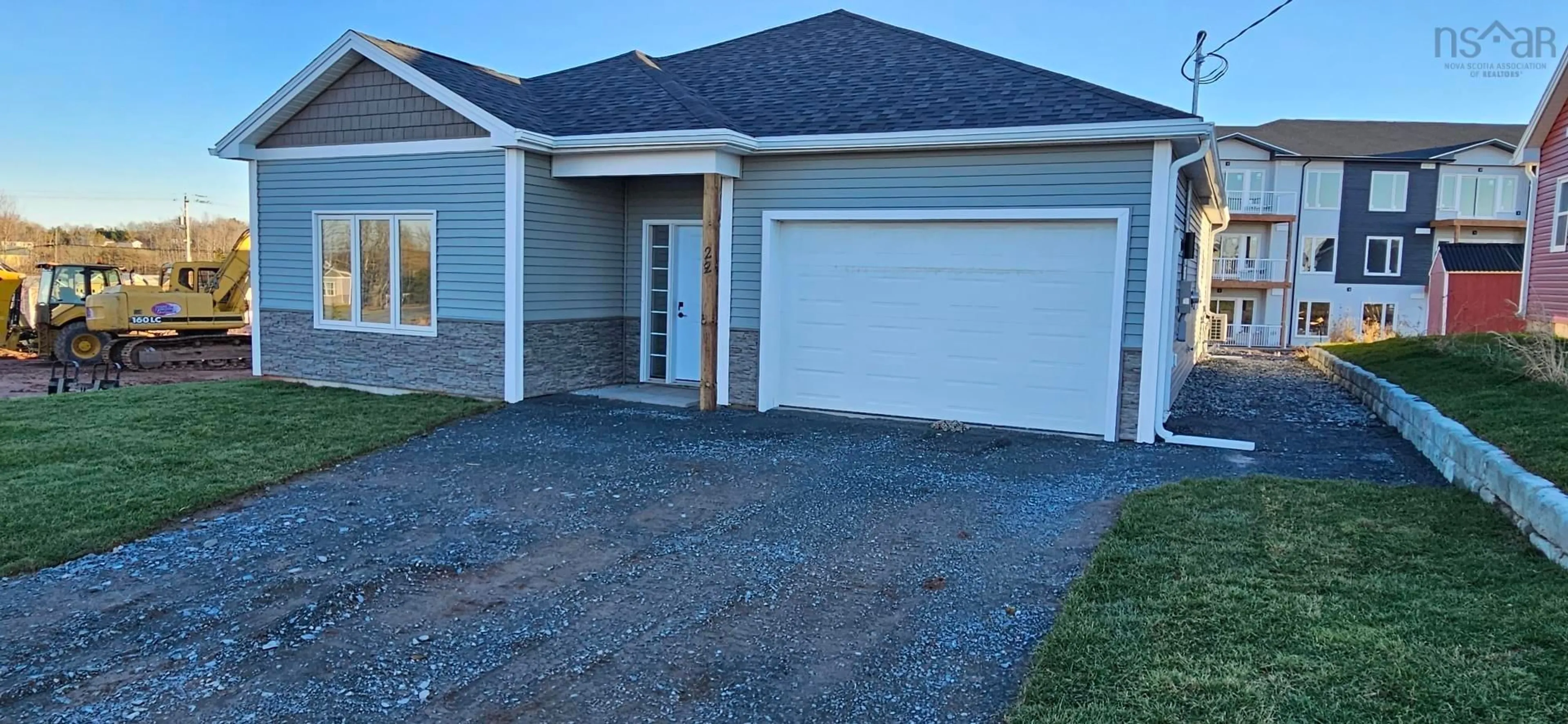 Home with vinyl exterior material, street for 21 Ridge Ave, Stewiacke Nova Scotia B0N 2J0