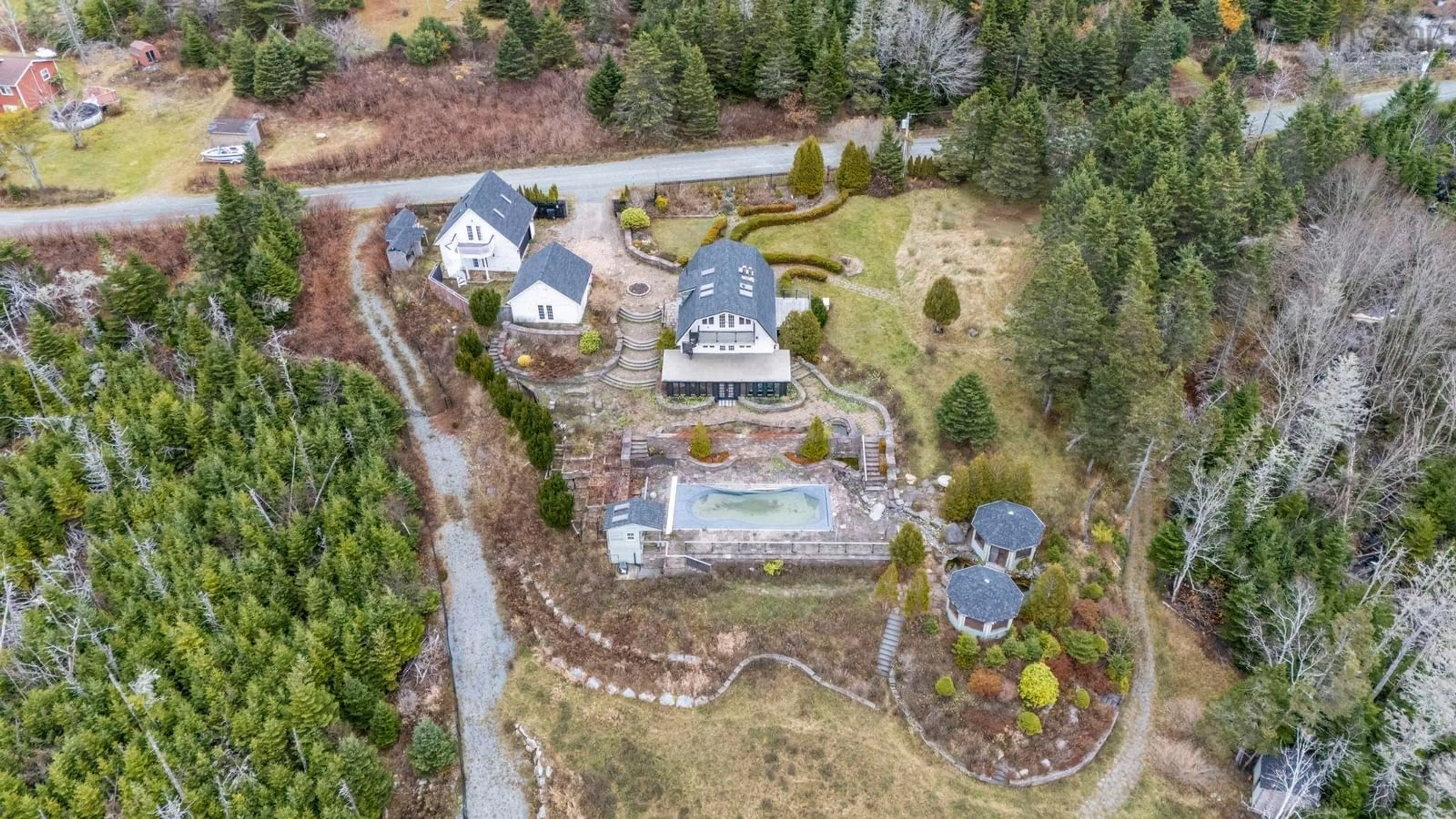 A pic from outside/outdoor area/front of a property/back of a property/a pic from drone, unknown for 50 Josey Rd, Spry Bay Nova Scotia B0J 3H0