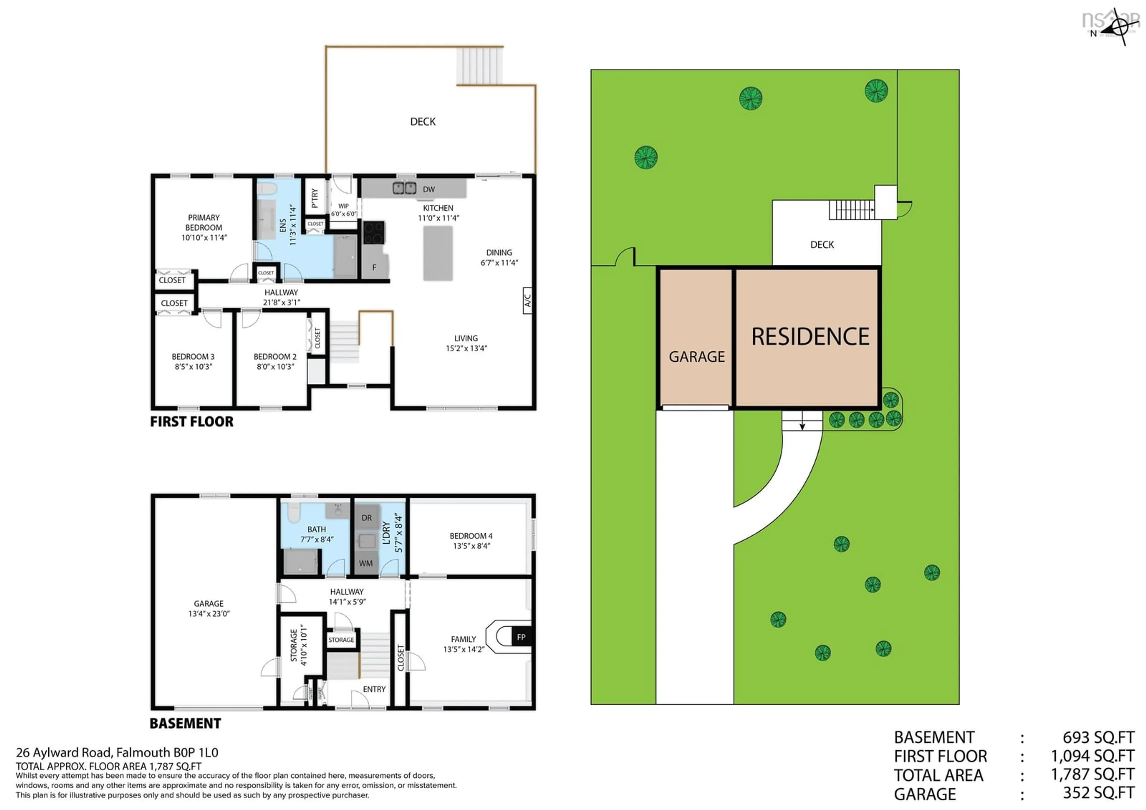 Floor plan for 24 Aylward Rd, Falmouth Nova Scotia B0P 1P0