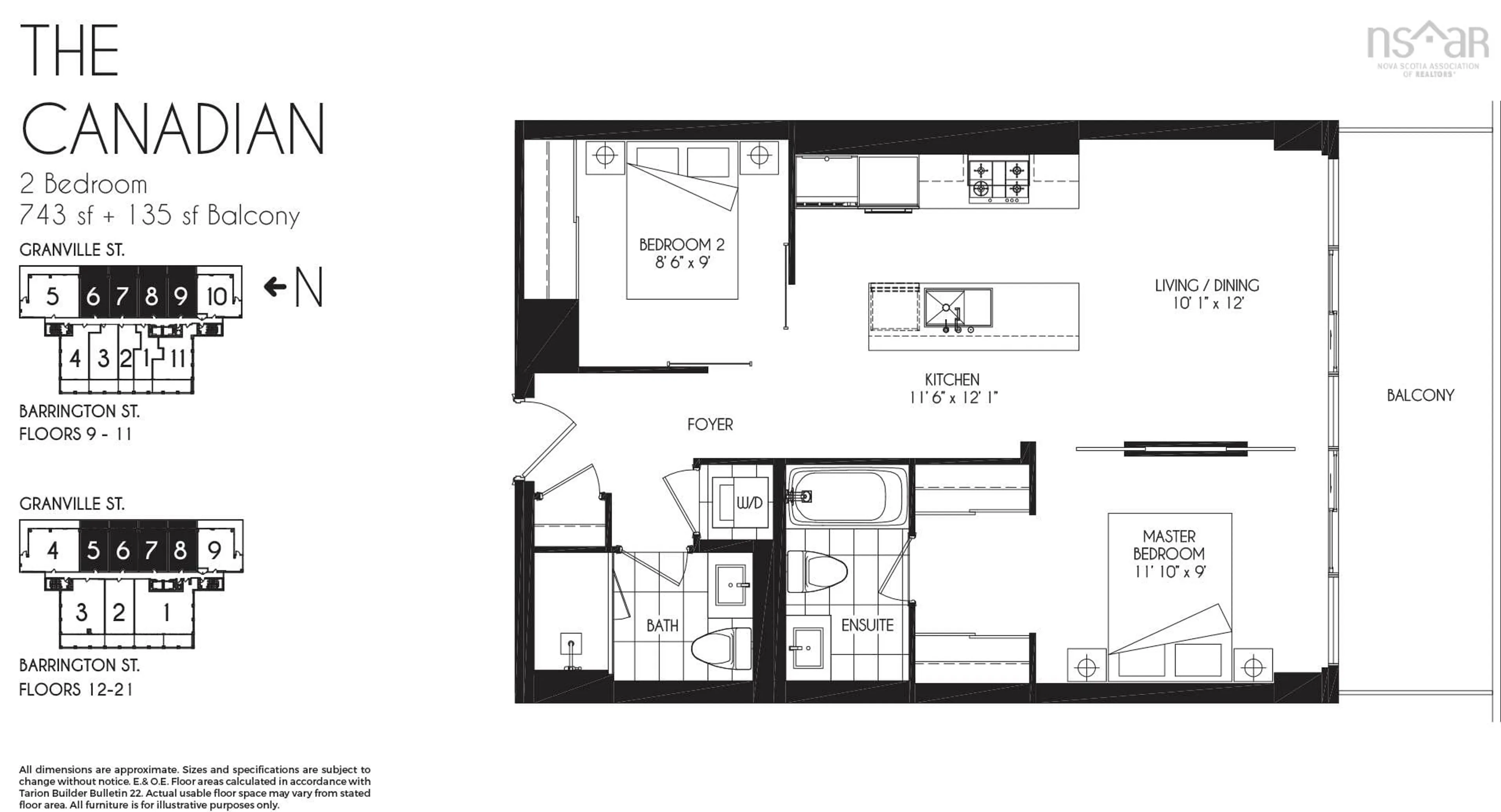 Floor plan for 1650 Granville St #908, Halifax Nova Scotia B3J 0E1