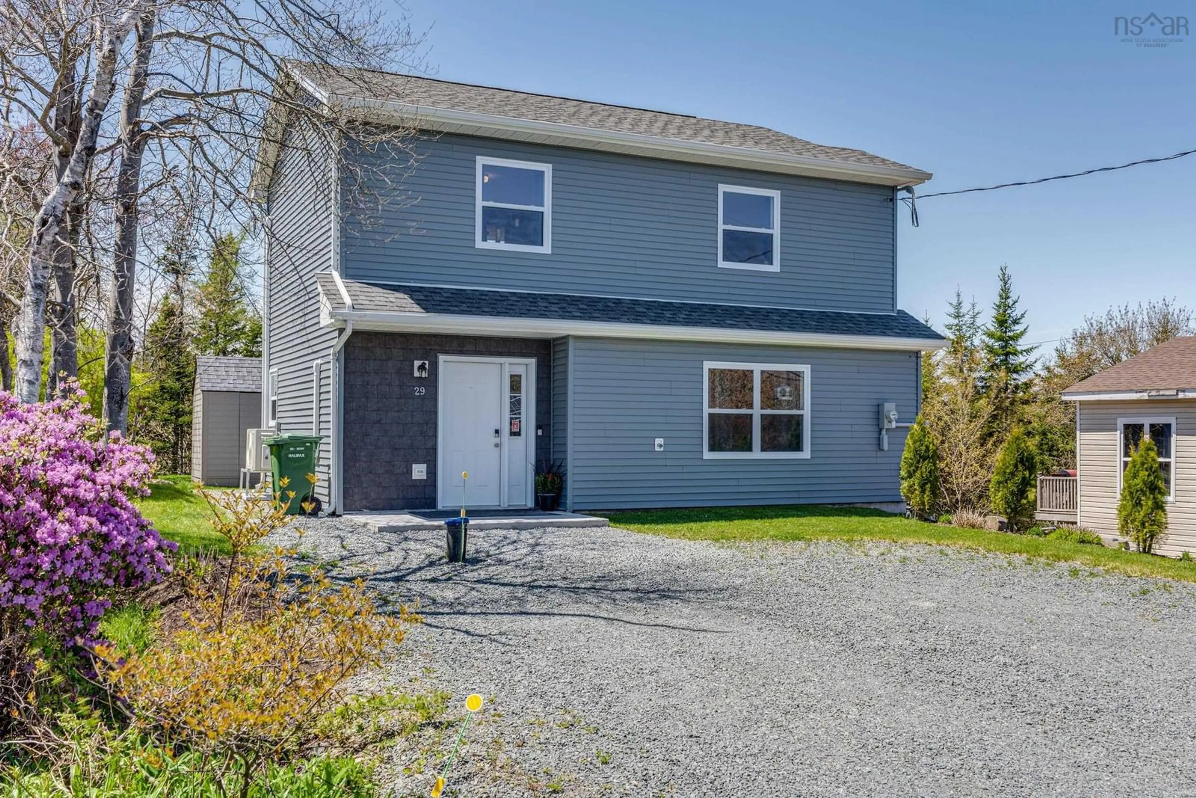 Home with vinyl exterior material, street for 29 Club Rd, Hatchet Lake Nova Scotia B3T 1P8