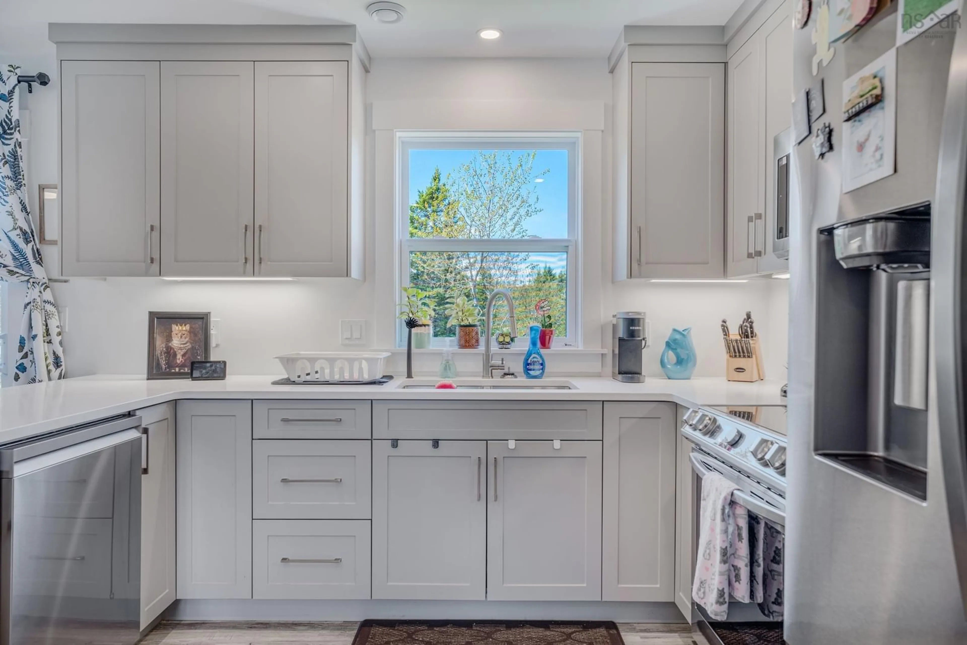 Contemporary kitchen, ceramic/tile floor for 29 Club Rd, Hatchet Lake Nova Scotia B3T 1P8