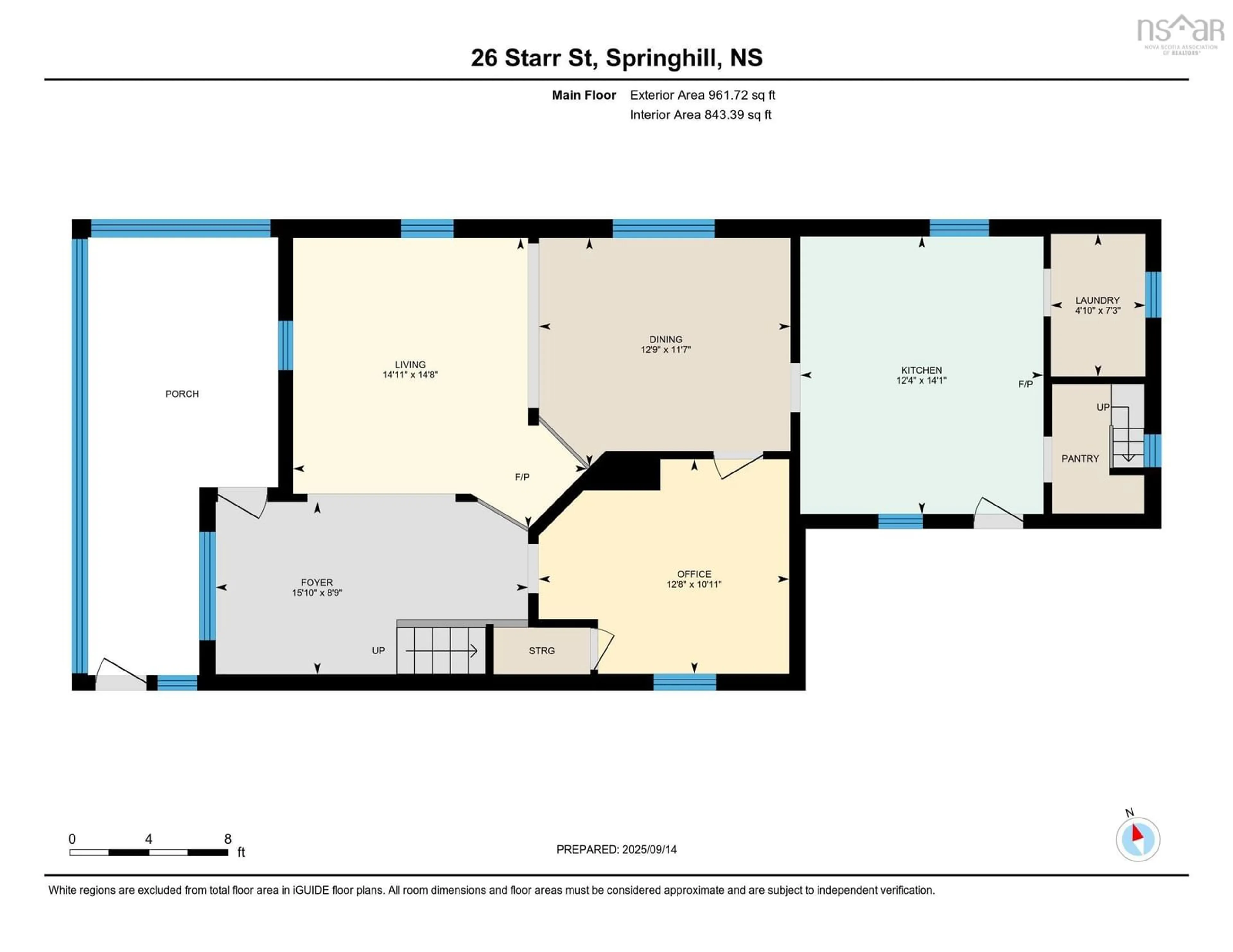 Floor plan for 26 Starr St, Springhill Nova Scotia B0M 1X0