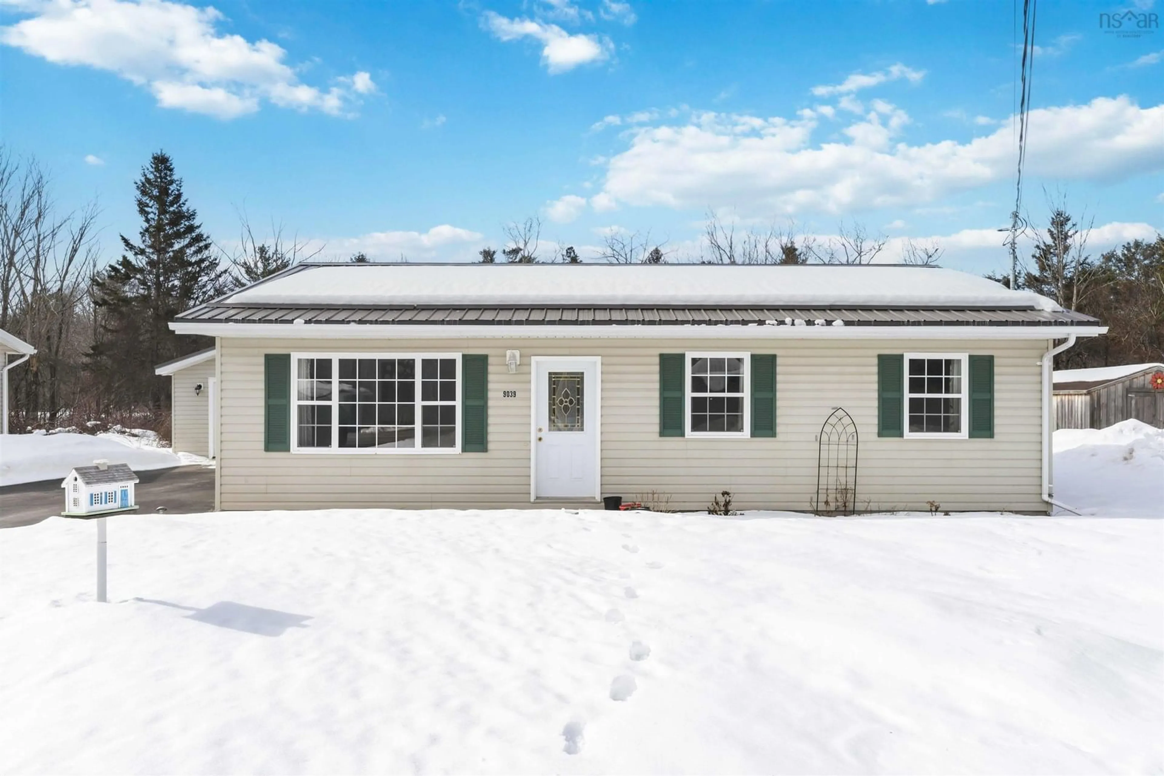 Home with vinyl exterior material, street for 9039 Highway 10 Hwy, Nictaux Nova Scotia B0J 1E0