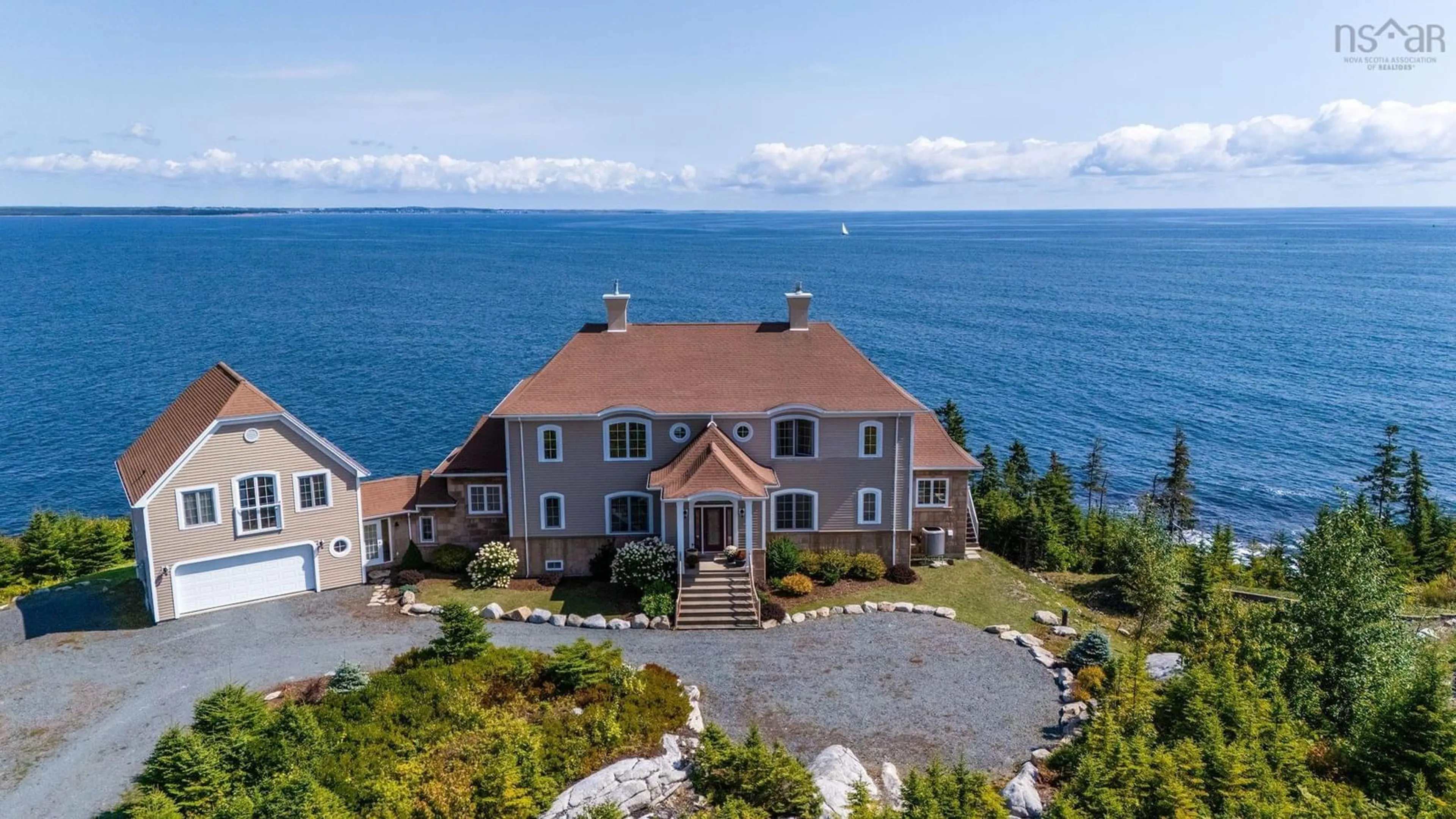 A pic from outside/outdoor area/front of a property/back of a property/a pic from drone, water/lake/river/ocean view for 73 Kestrel Crt, Halibut Bay Nova Scotia B3V 1P5