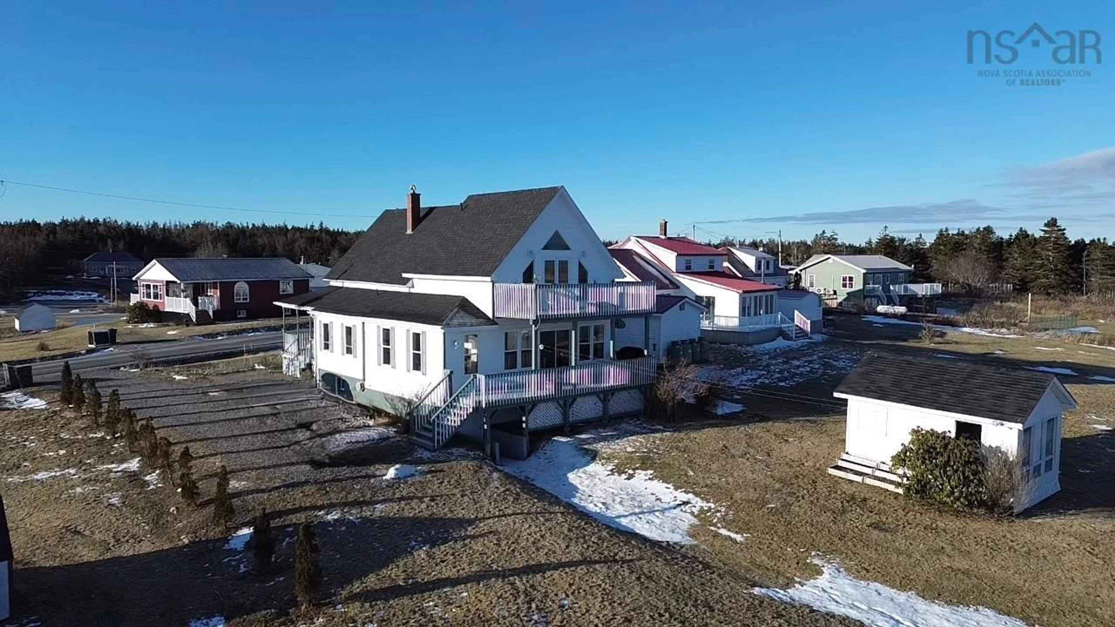 A pic from outside/outdoor area/front of a property/back of a property/a pic from drone, building for 36 Seaview Dr, Gabarus Village Nova Scotia B1K 3T4