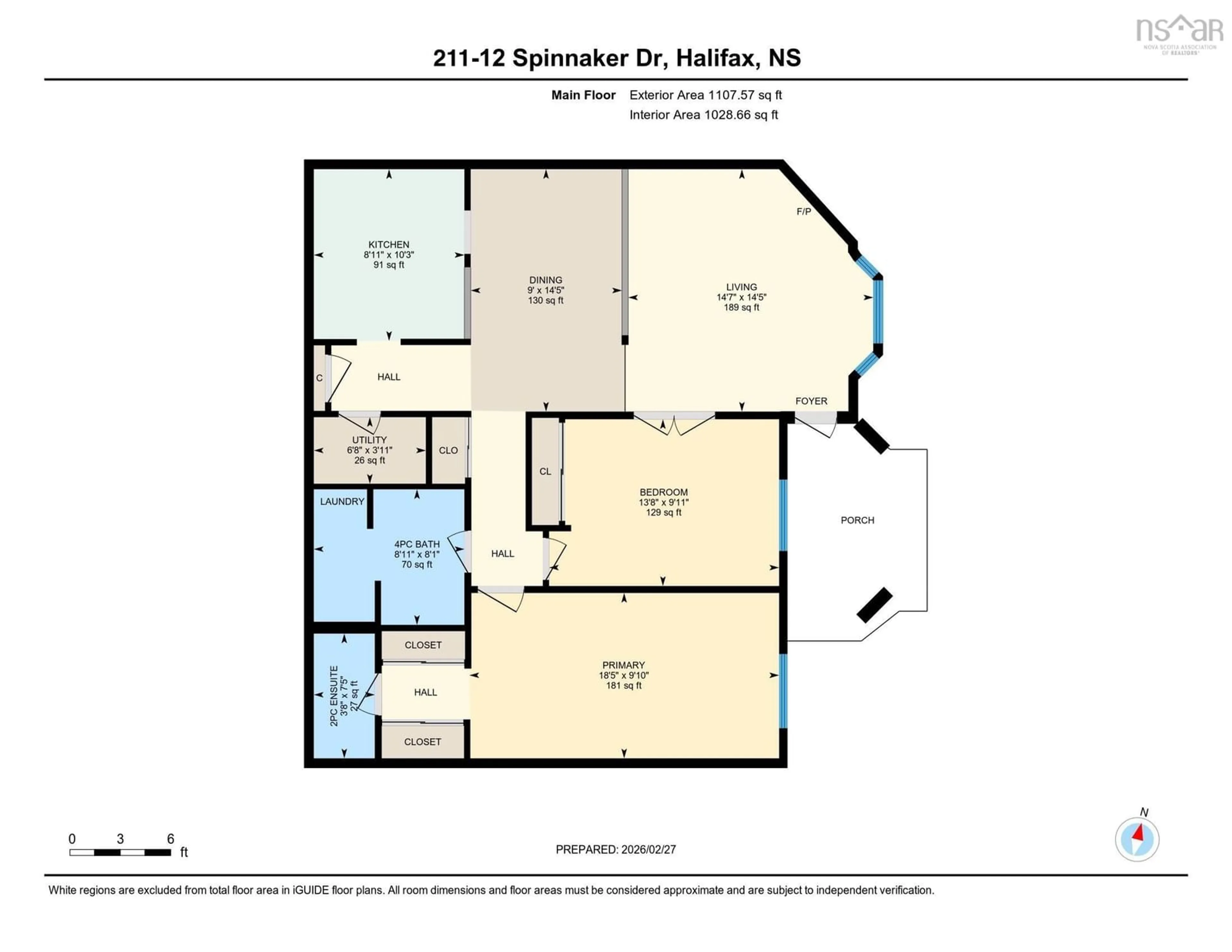 Floor plan for 12 Spinnaker Dr #211, Halifax Nova Scotia B3N 3A8