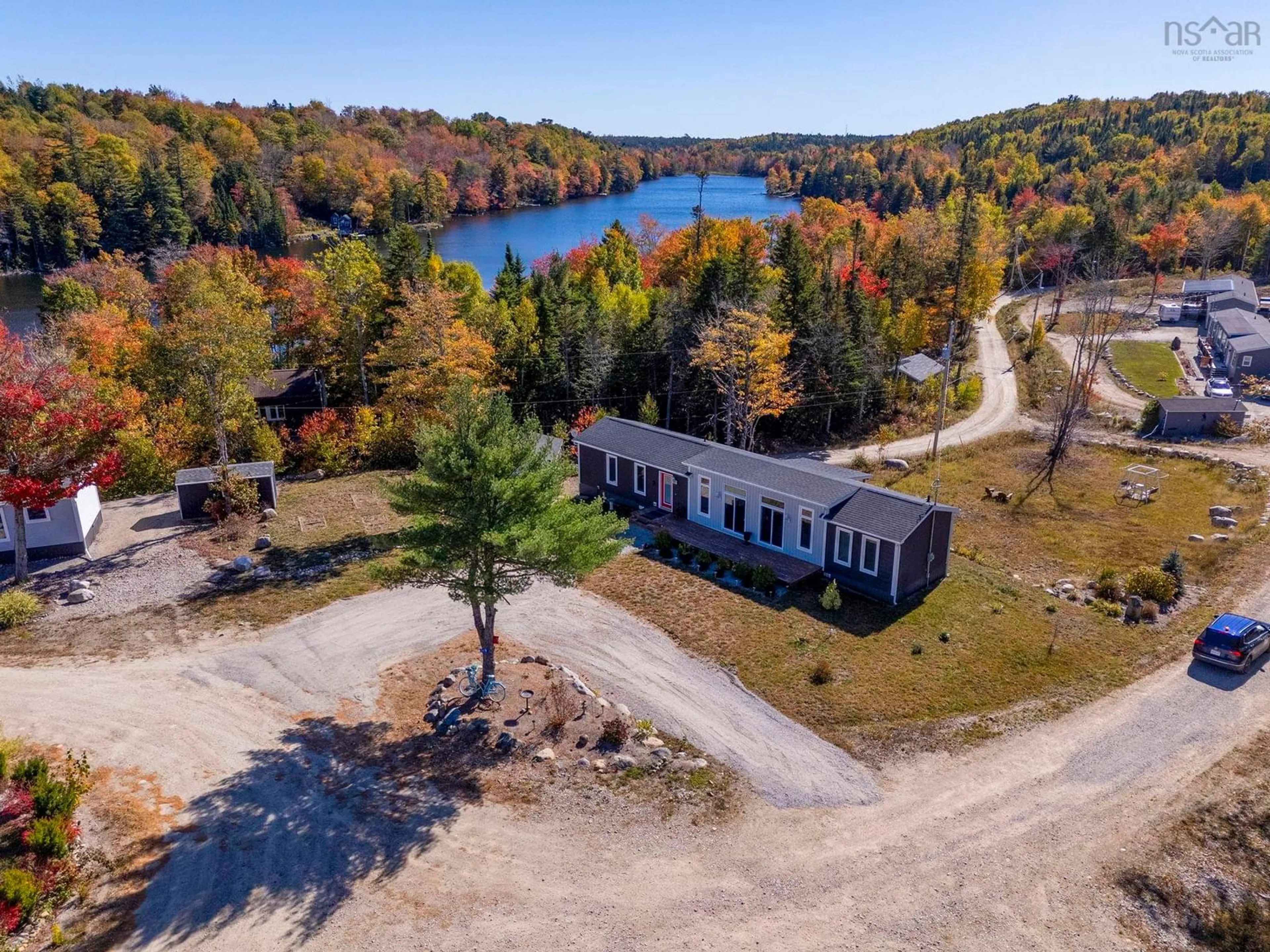 A pic from outside/outdoor area/front of a property/back of a property/a pic from drone, water/lake/river/ocean view for 119 Appletree Dr, Windsor Road Nova Scotia B0J 1J0