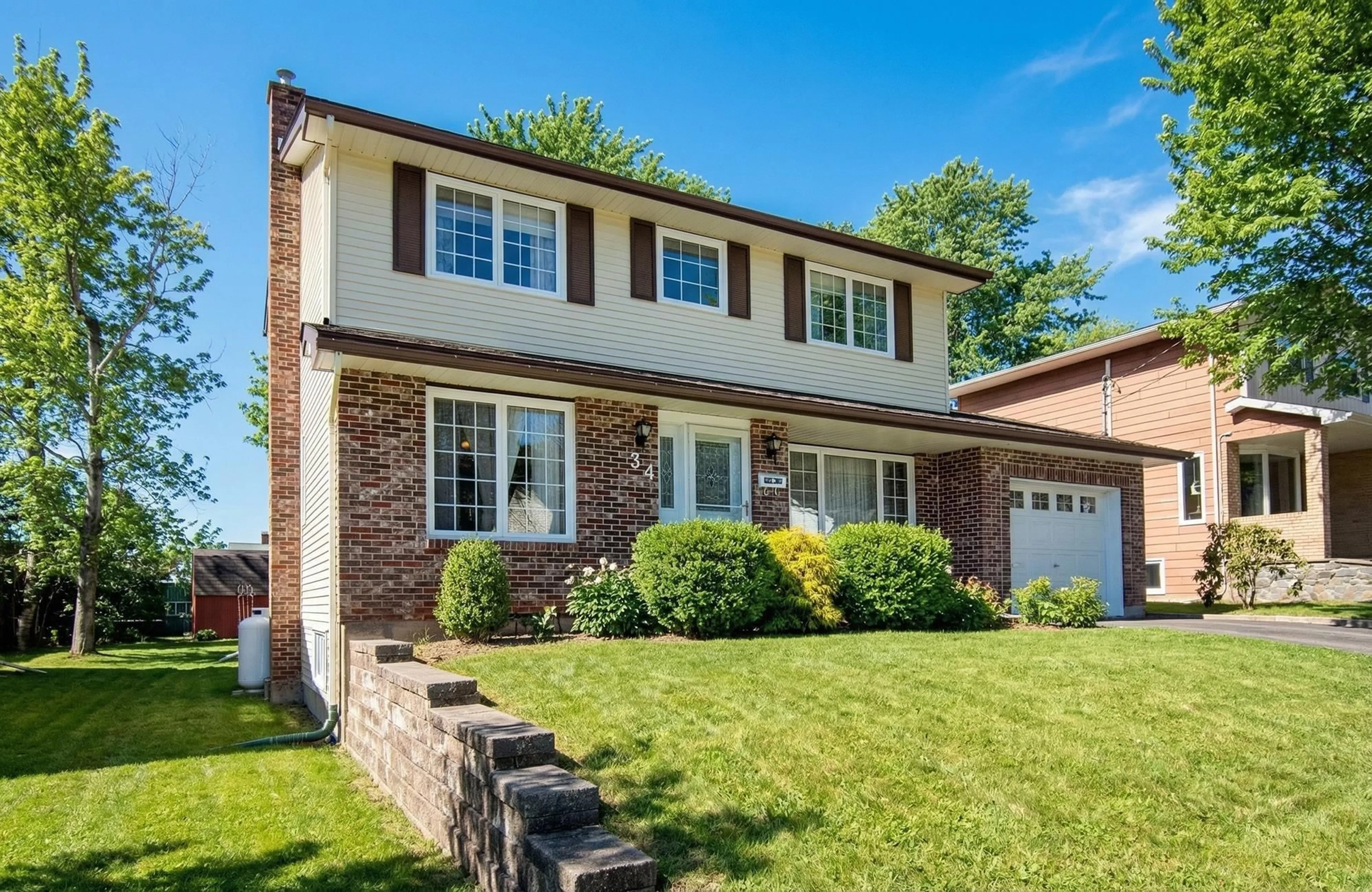 Home with brick exterior material, street for 34 Bonita Dr, Dartmouth Nova Scotia B2X 2G9