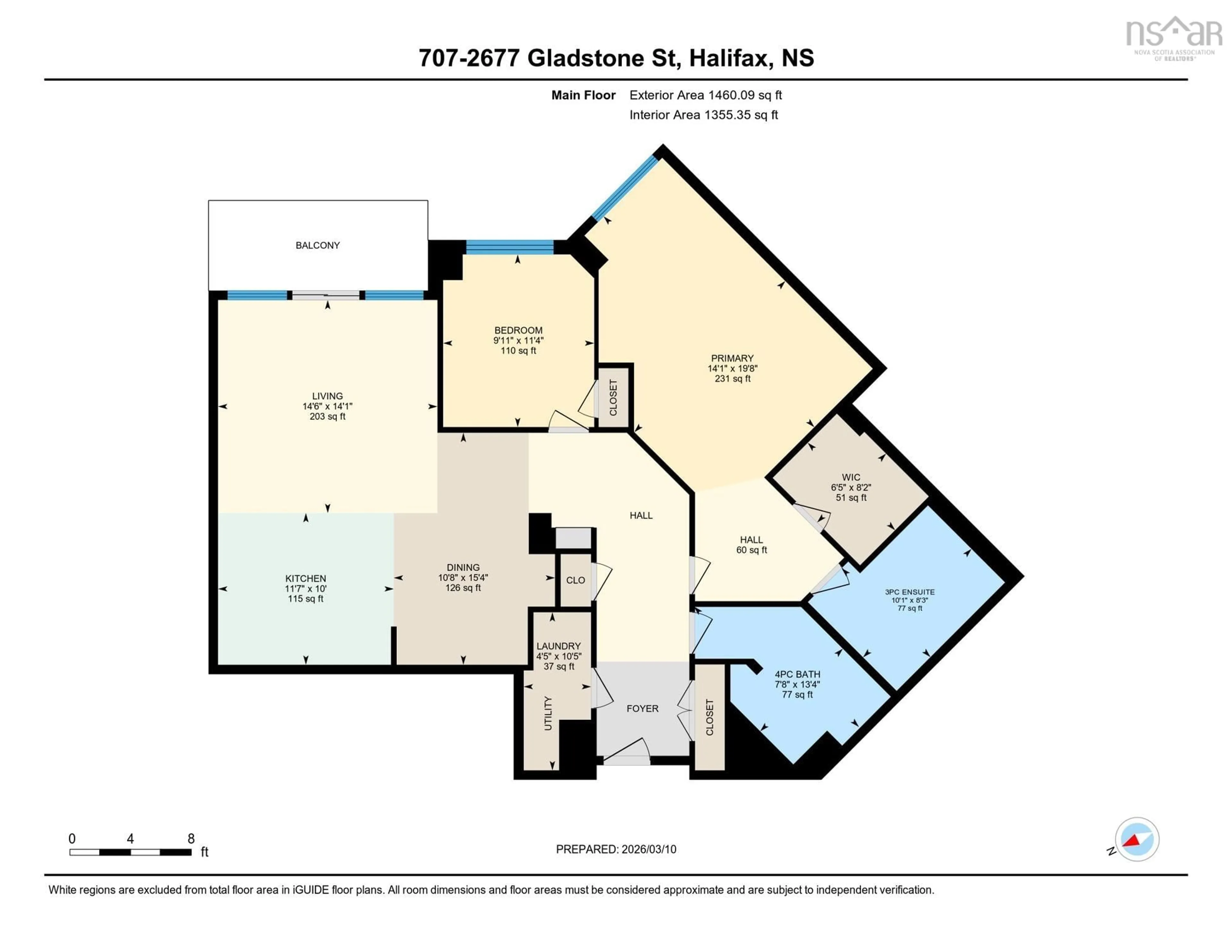 Floor plan for 2677 Gladstone St #707, Halifax Nova Scotia B3K 0A4