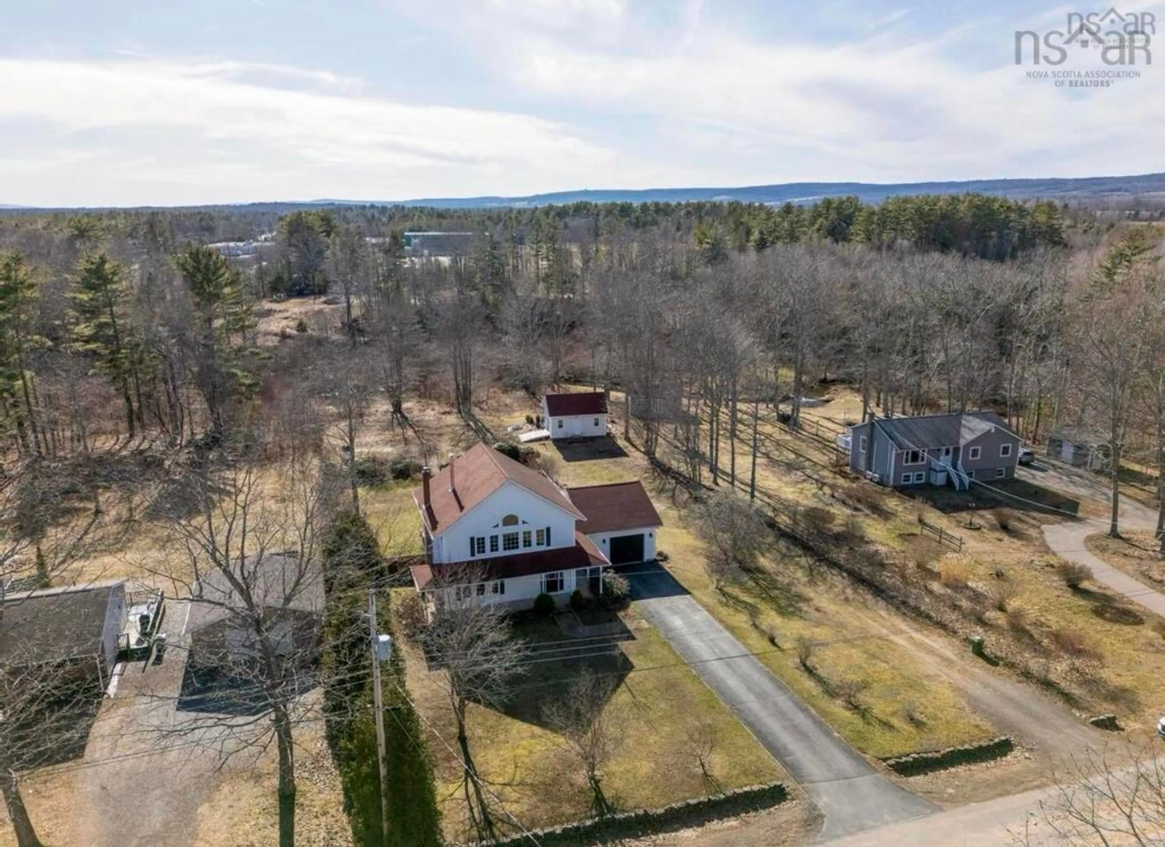 A pic from outside/outdoor area/front of a property/back of a property/a pic from drone, water/lake/river/ocean view for 79 Auburnwood Lane, Auburn Nova Scotia B0P 1A0