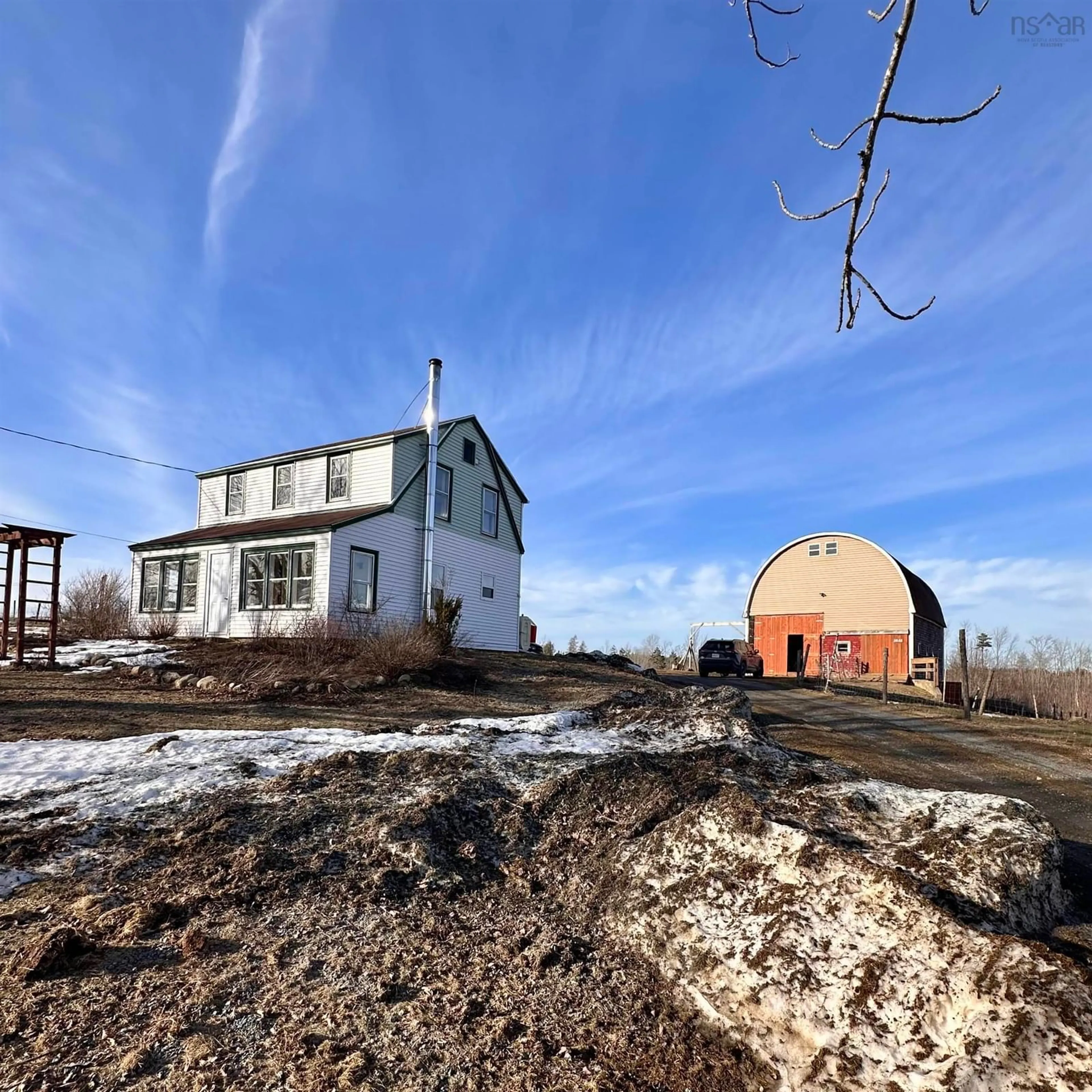 A pic from outside/outdoor area/front of a property/back of a property/a pic from drone, building for 218 Garber Rd, Newcombville Nova Scotia B4V 7Y4