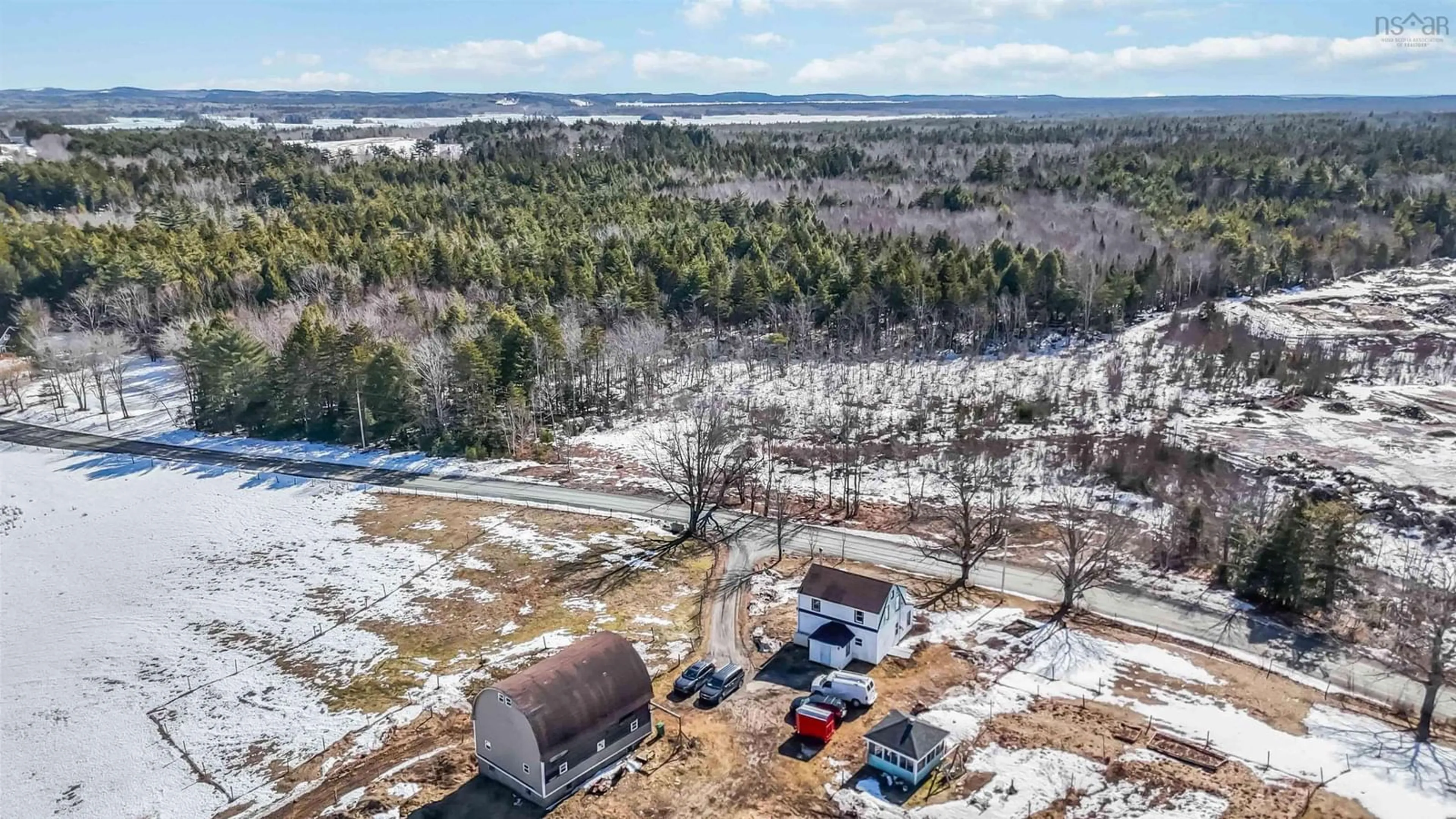 A pic from outside/outdoor area/front of a property/back of a property/a pic from drone, forest/trees view for 218 Garber Rd, Newcombville Nova Scotia B4V 7Y4