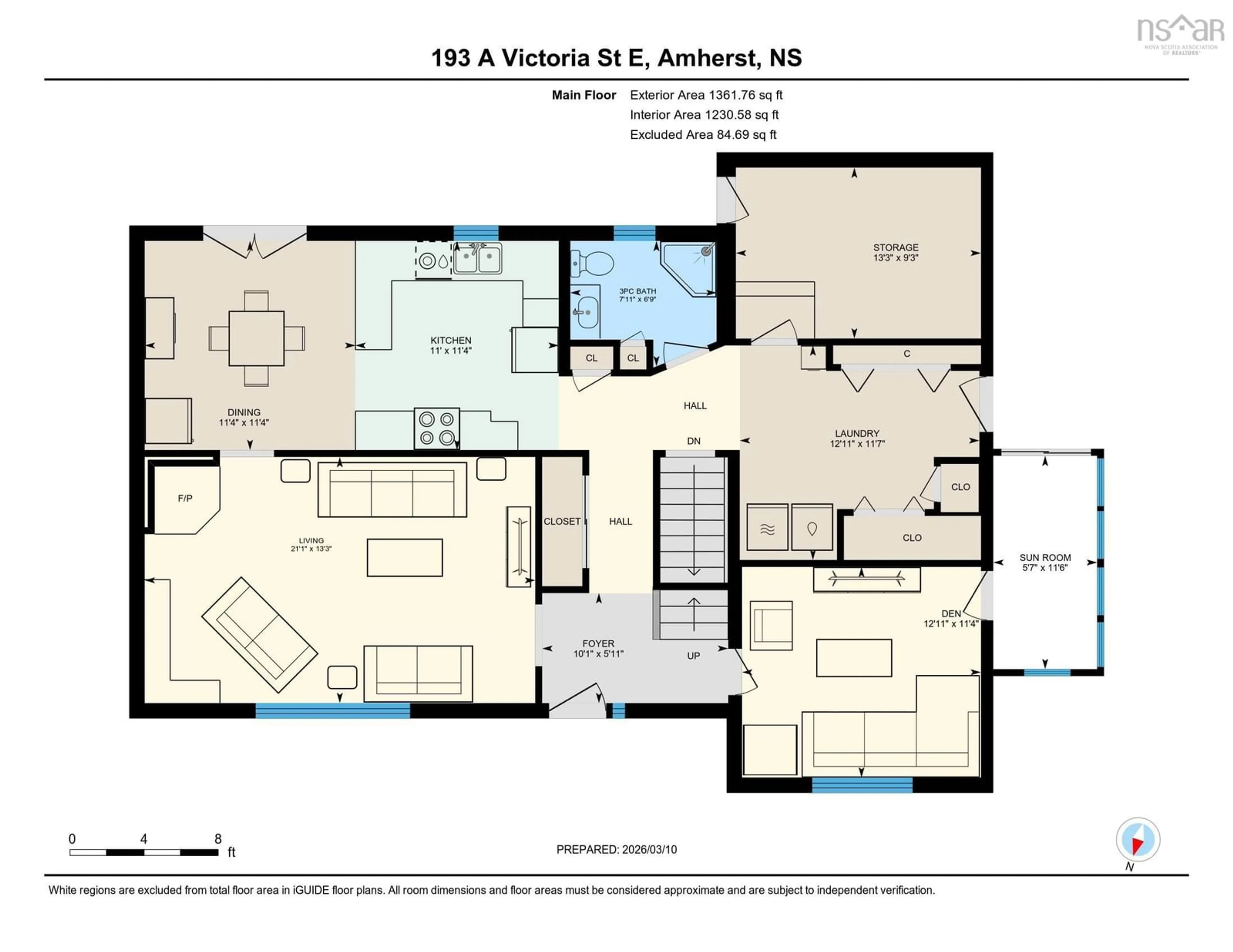 Floor plan for 193a Victoria St, Amherst Nova Scotia B4H 1Y8