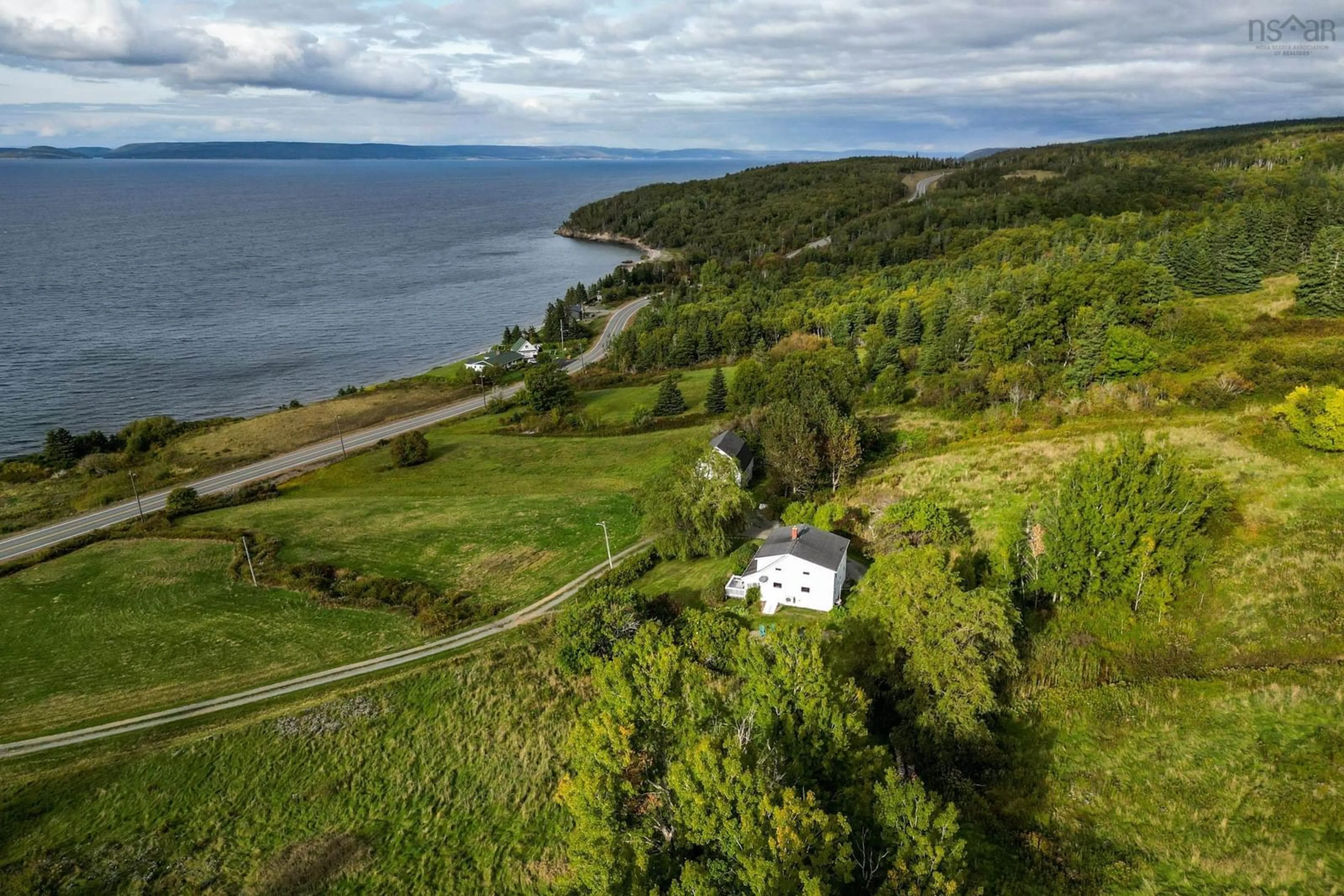 A pic from outside/outdoor area/front of a property/back of a property/a pic from drone, water/lake/river/ocean view for 15398 Highway 4, Johnstown Nova Scotia B0E 3B0