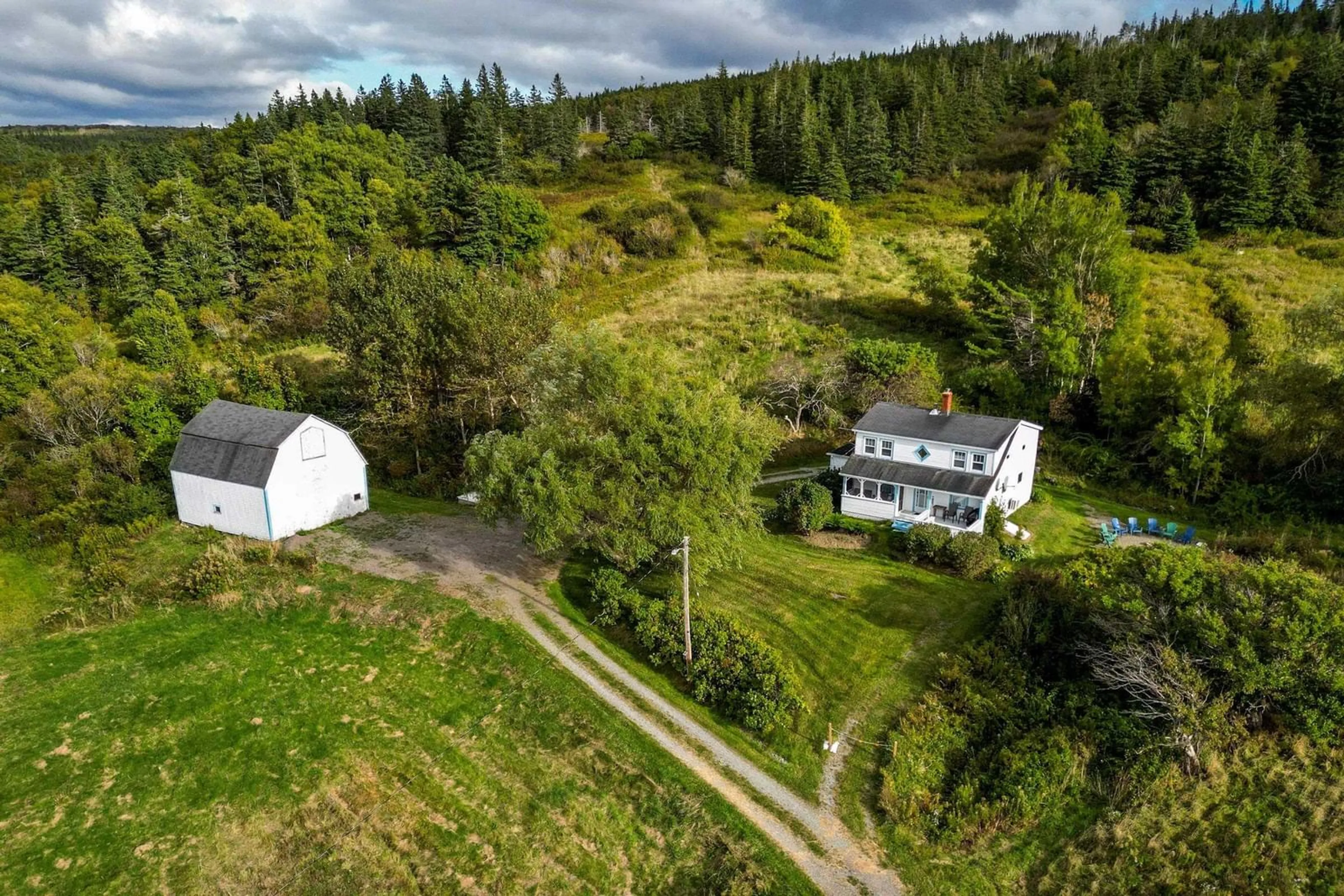 A pic from outside/outdoor area/front of a property/back of a property/a pic from drone, unknown for 15398 Highway 4, Johnstown Nova Scotia B0E 3B0