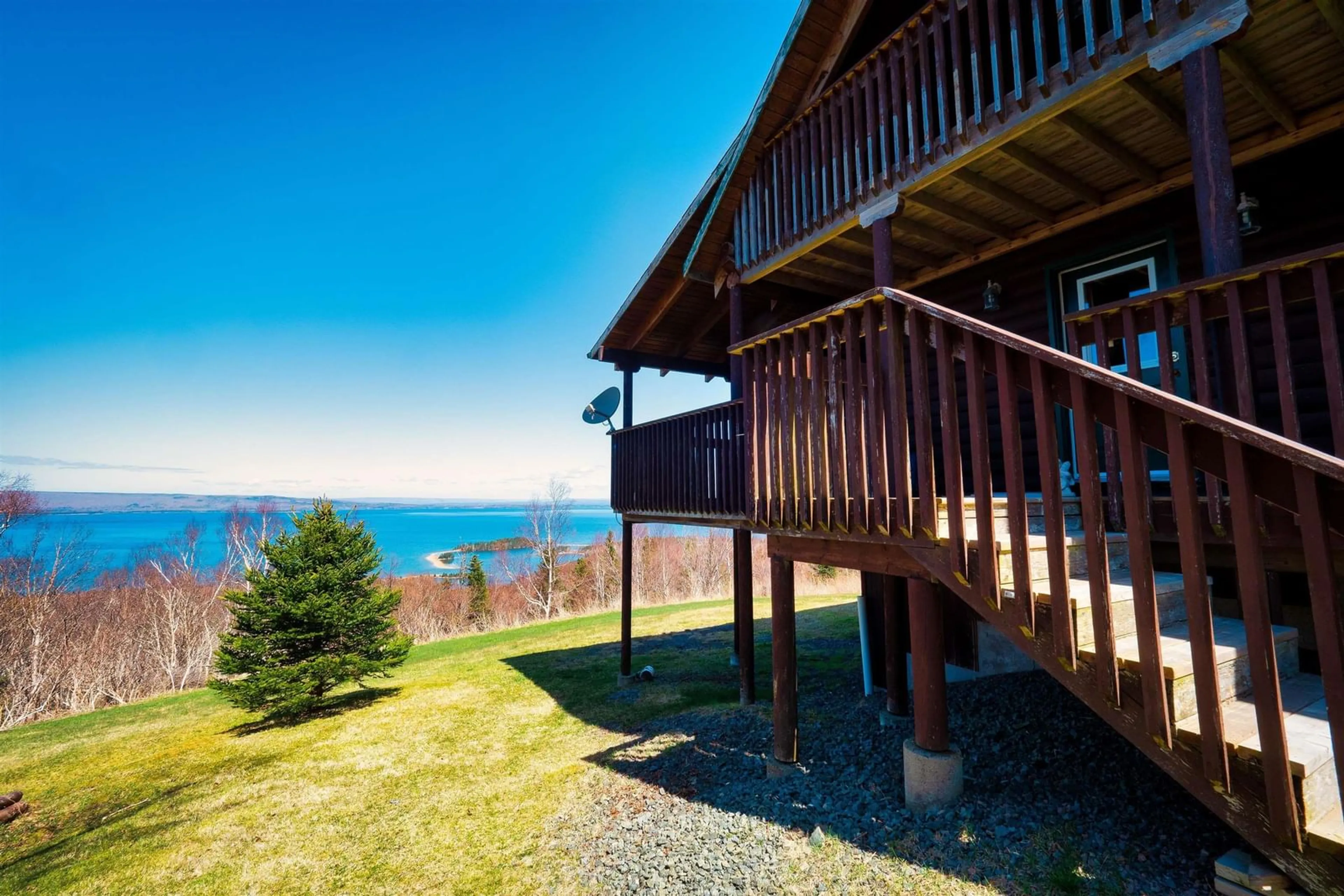 Patio, water/lake/river/ocean view for 165 Diana Mountain Rd., The Points West Bay Nova Scotia B0E 3K0