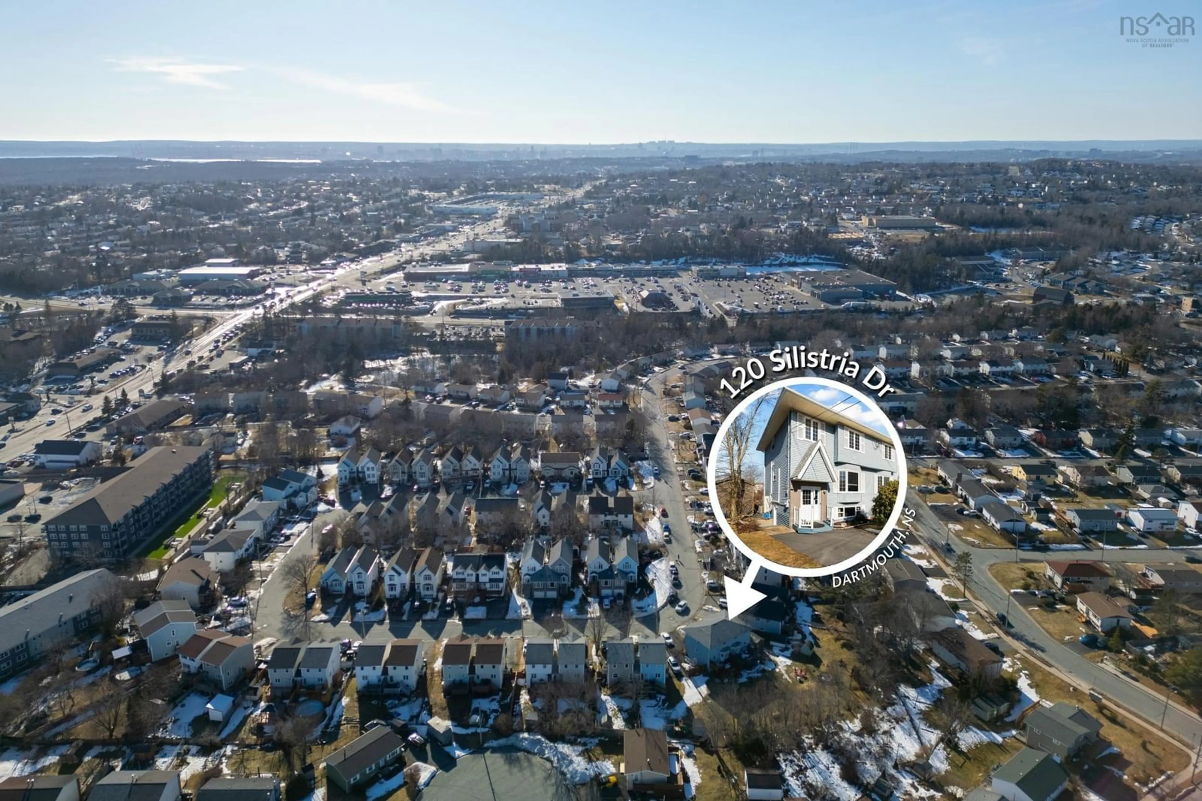 A pic from outside/outdoor area/front of a property/back of a property/a pic from drone, street for 120 Silistria Dr, Dartmouth Nova Scotia B2W 6A6