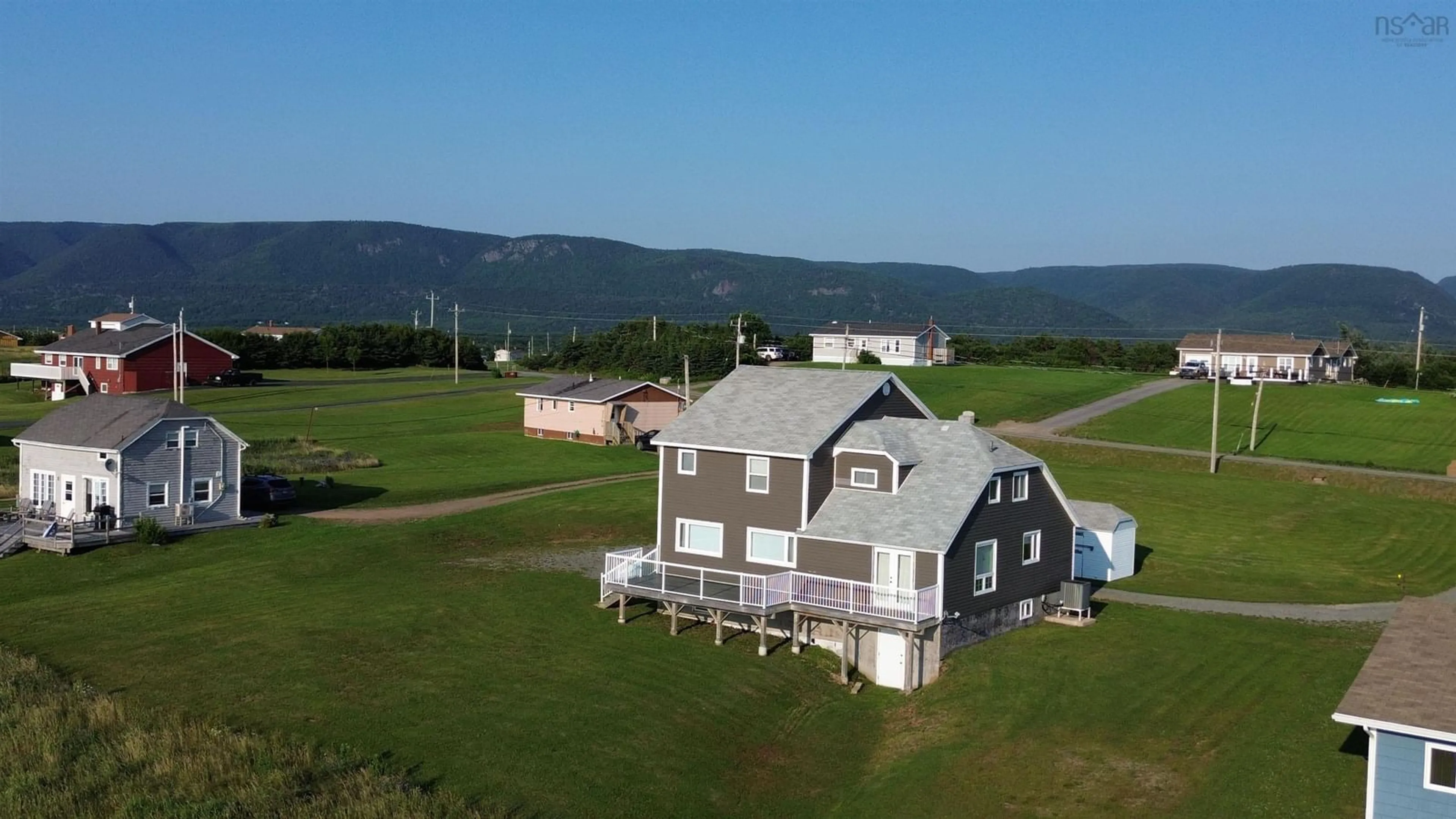 A pic from outside/outdoor area/front of a property/back of a property/a pic from drone, mountain view for 15715 Cabot Trail, Chéticamp Nova Scotia B0E 1H0