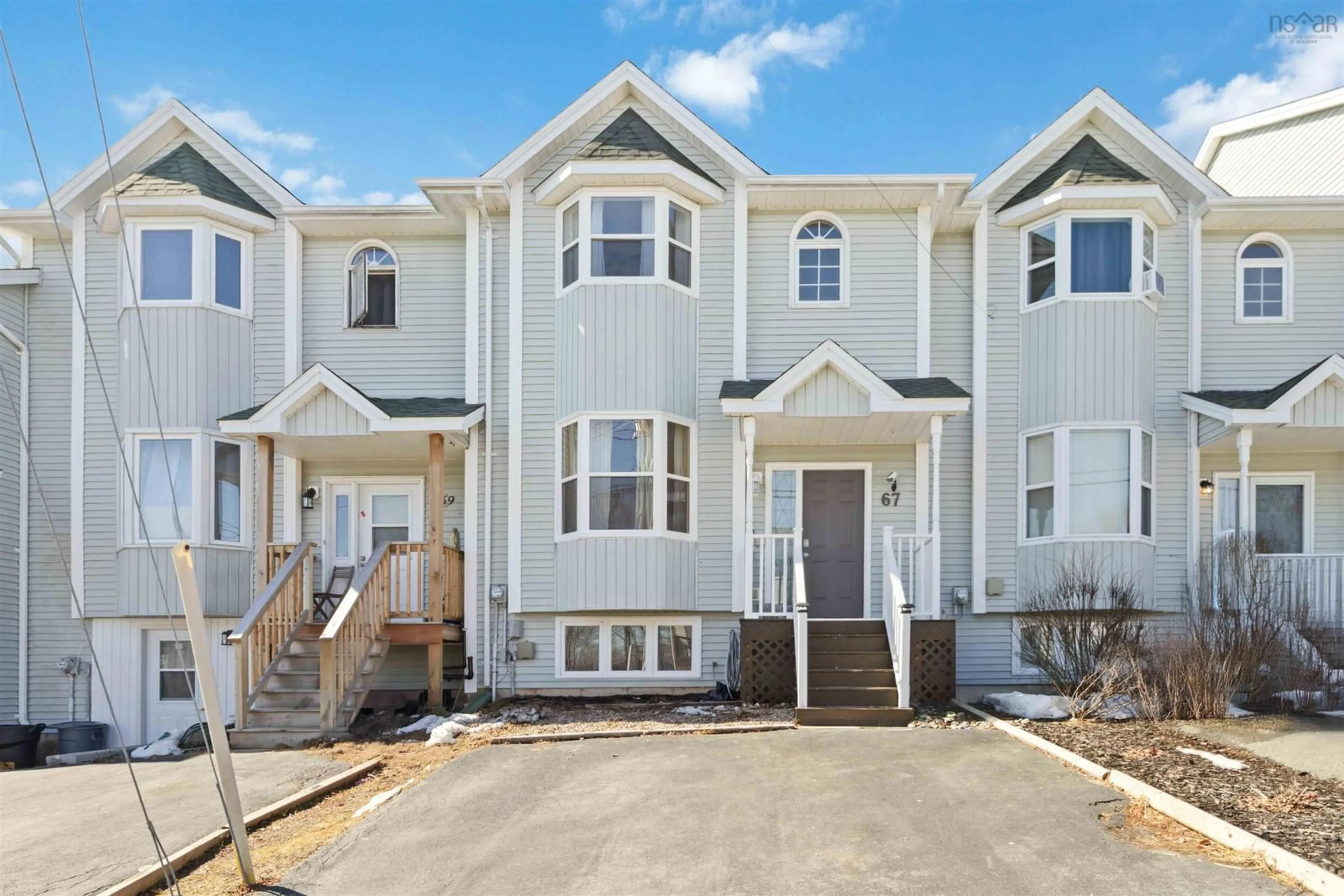 Home with vinyl exterior material, street for 67 Serocco Cres, Dartmouth Nova Scotia B2W 6G5