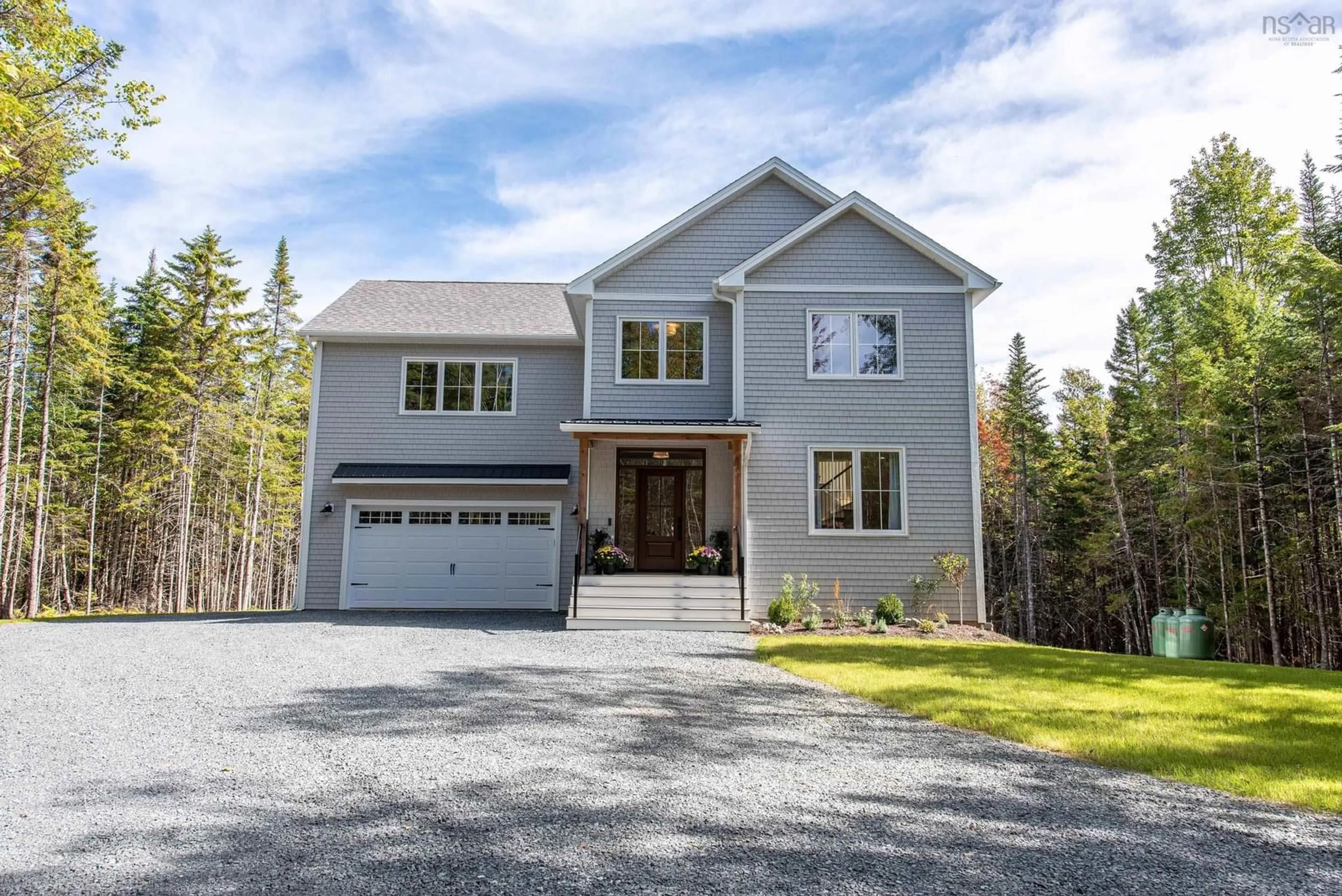 Home with vinyl exterior material, street for 86 Double Lane, Oakfield Nova Scotia B2T 0W4